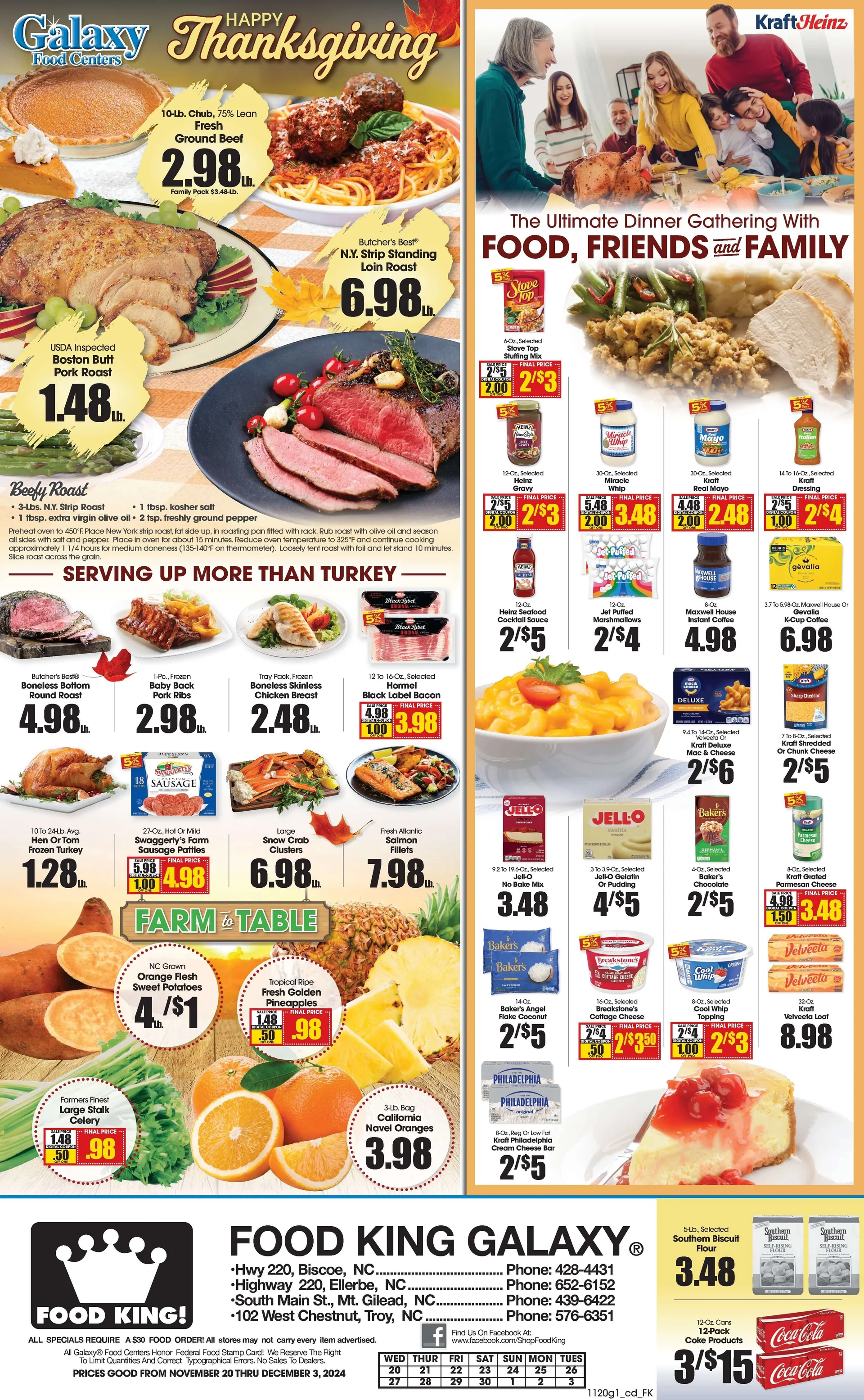 Weekly ad Food King Weekly Ad from November 20 to December 3 2024 - Page 1