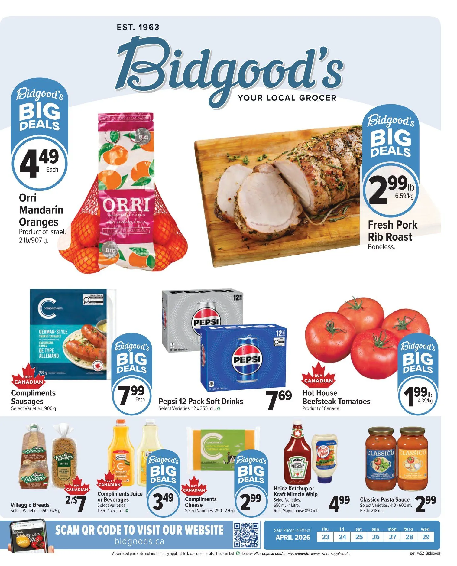 Bidgood's Sales from April 23 to April 29 2026 - flyer page 1