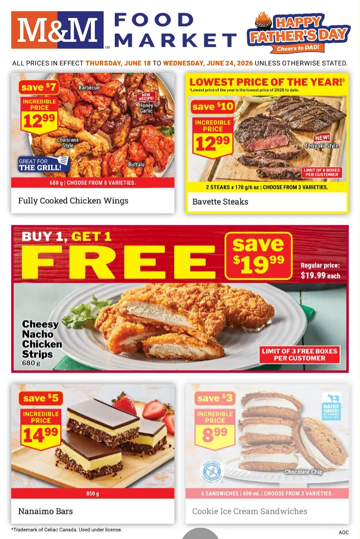 M & M Food Market Sales from June 18 to June 24 2026 - flyer page 1