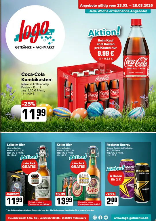 Logo Getränkemarkt Prospekte von 23. März bis 28. März 2026 - Prospekt seite 1