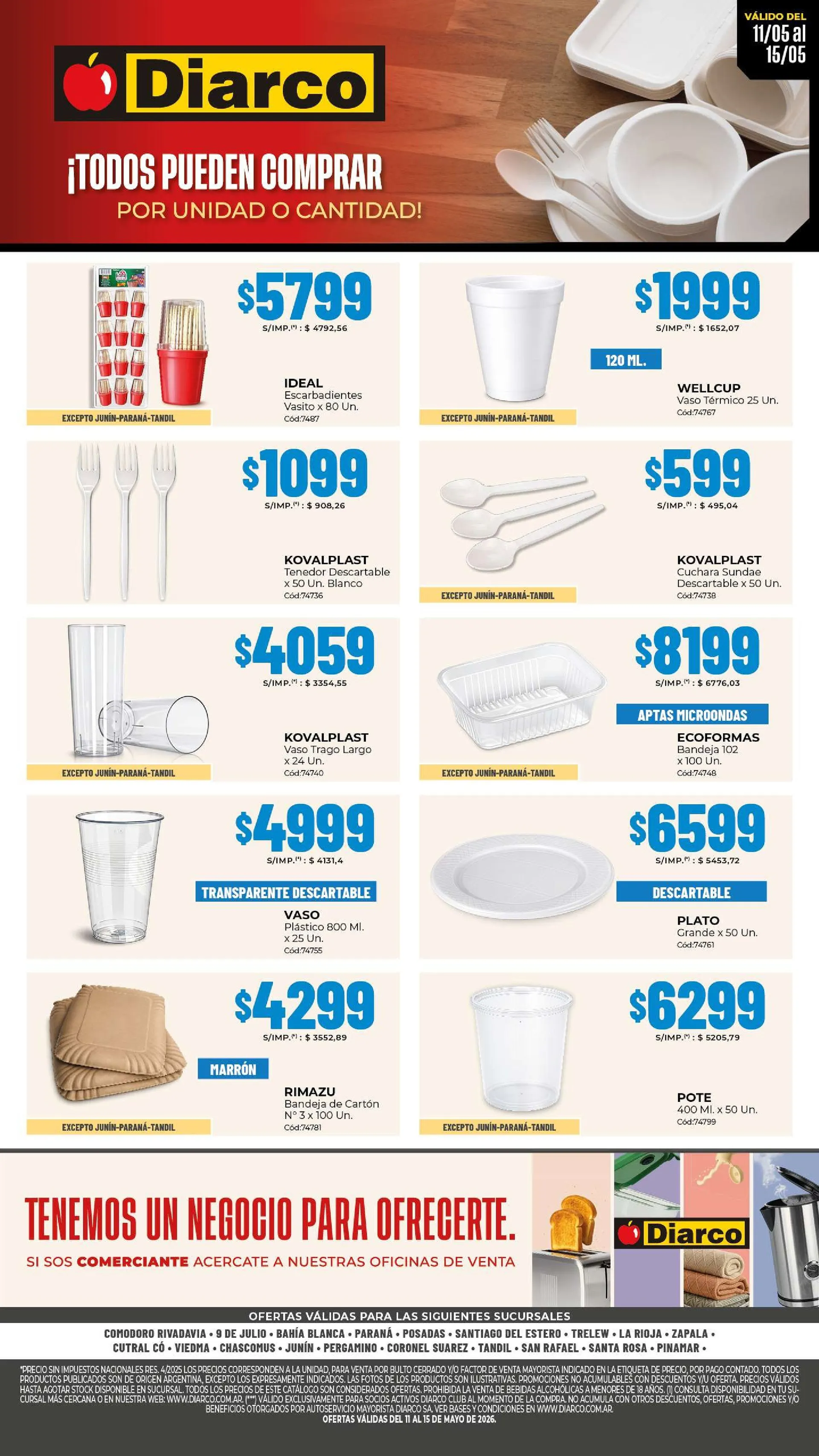 Ofertas de DIARCO Ofertas 11 de mayo al 15 de mayo 2026 - Página 1 del catálogo