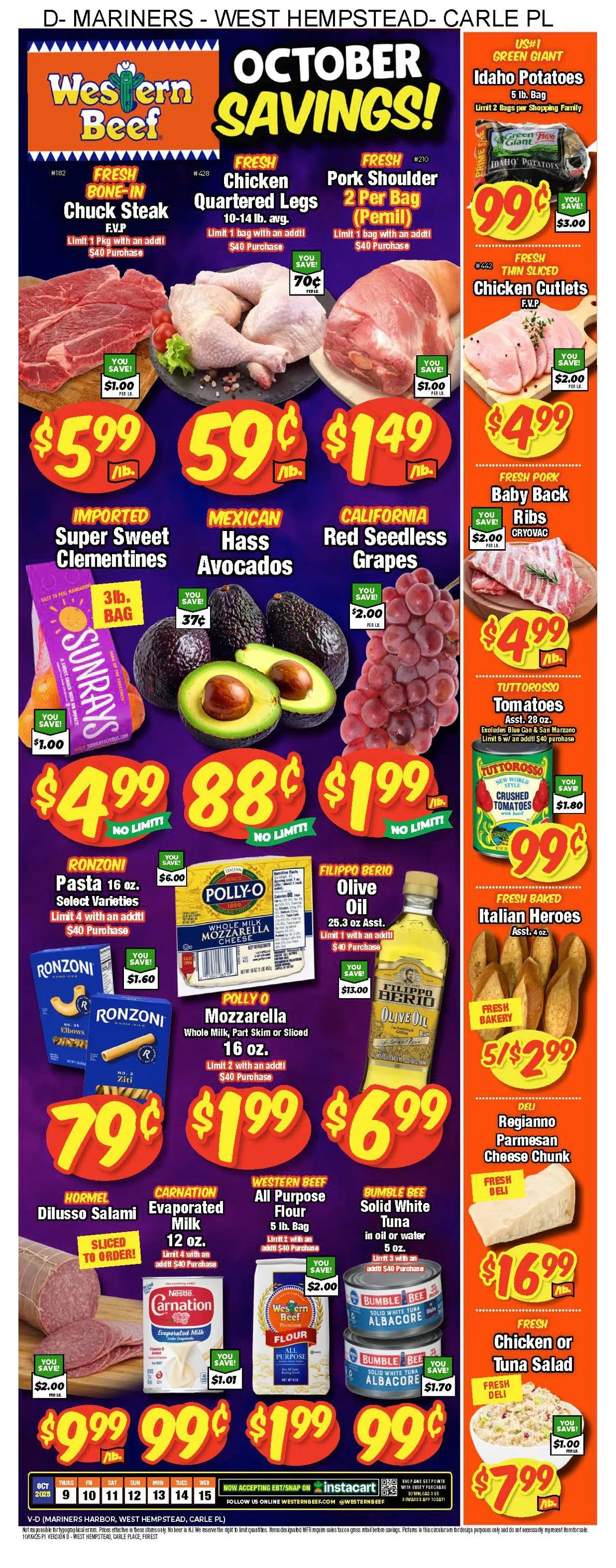 Weekly ad Western Beef Sales from October 9 to October 15 2025 - Page 1