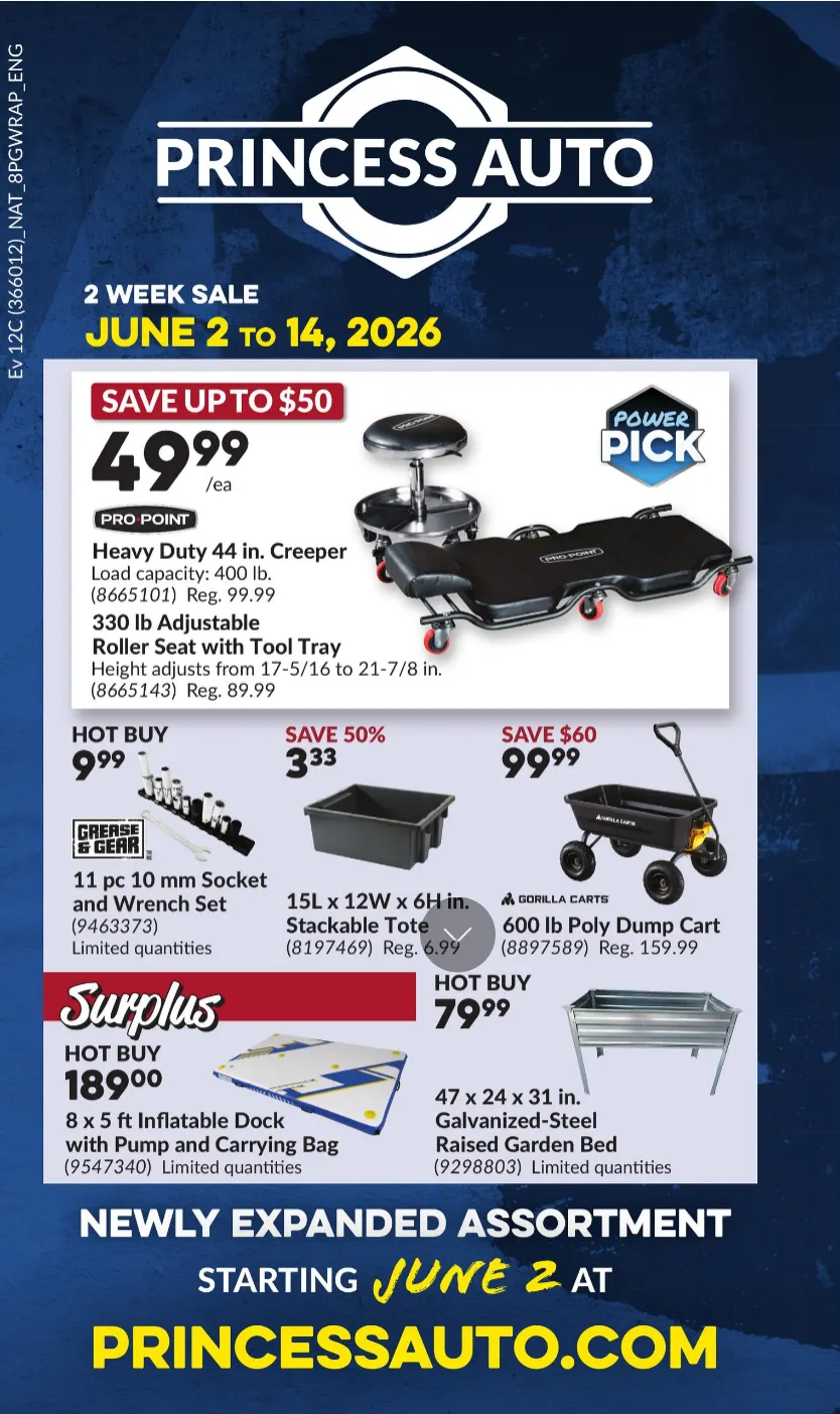 Princess Auto Sales from June 2 to June 14 2026 - flyer page 1