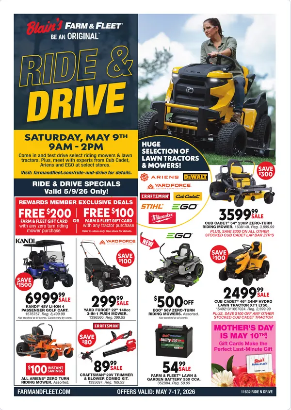 Weekly ad Blain's Farm & Fleet Sales from May 7 to May 17 2026 - Page 1
