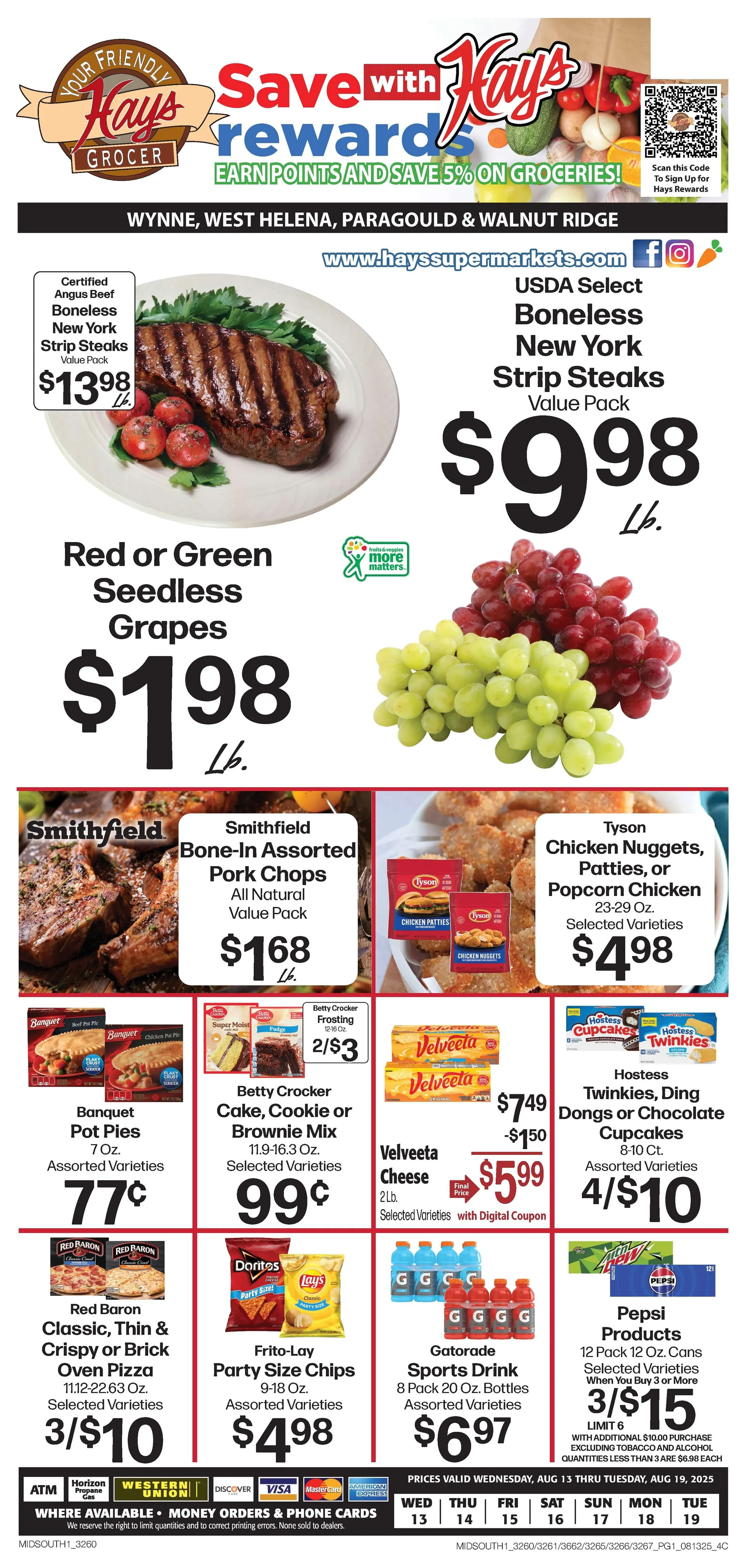 Weekly ad Hays Supermarket Sales from August 13 to August 19 2025 - Page 
