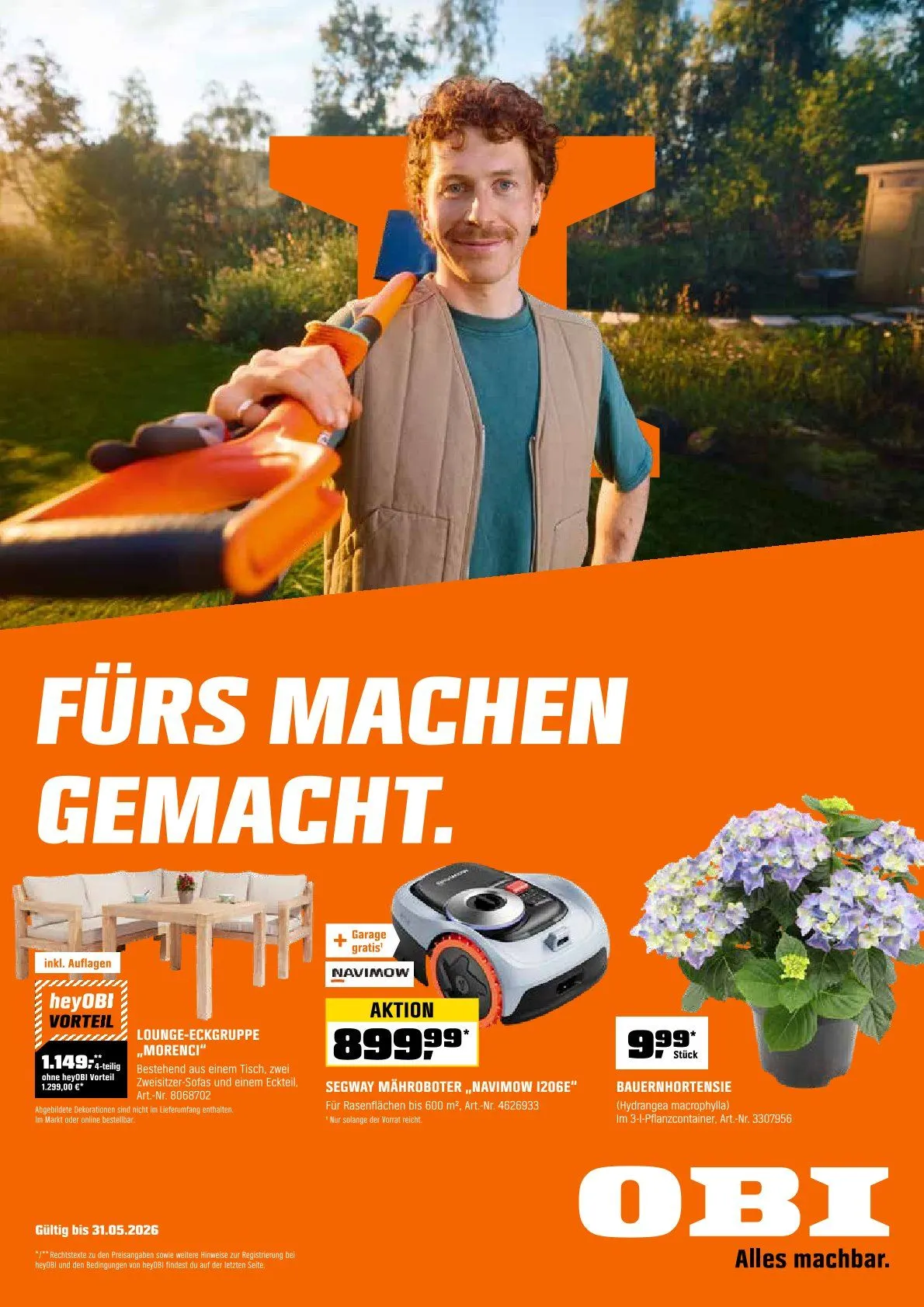 OBI Prospekte - Aktuelle Angebote von 1. Mai bis 31. Mai 2026 - Flugblätt seite  1