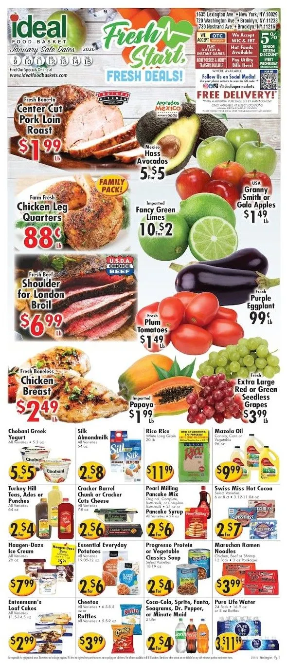 Weekly ad Ideal Food Basket Sales from January 9 to January 14 2026 - Page 