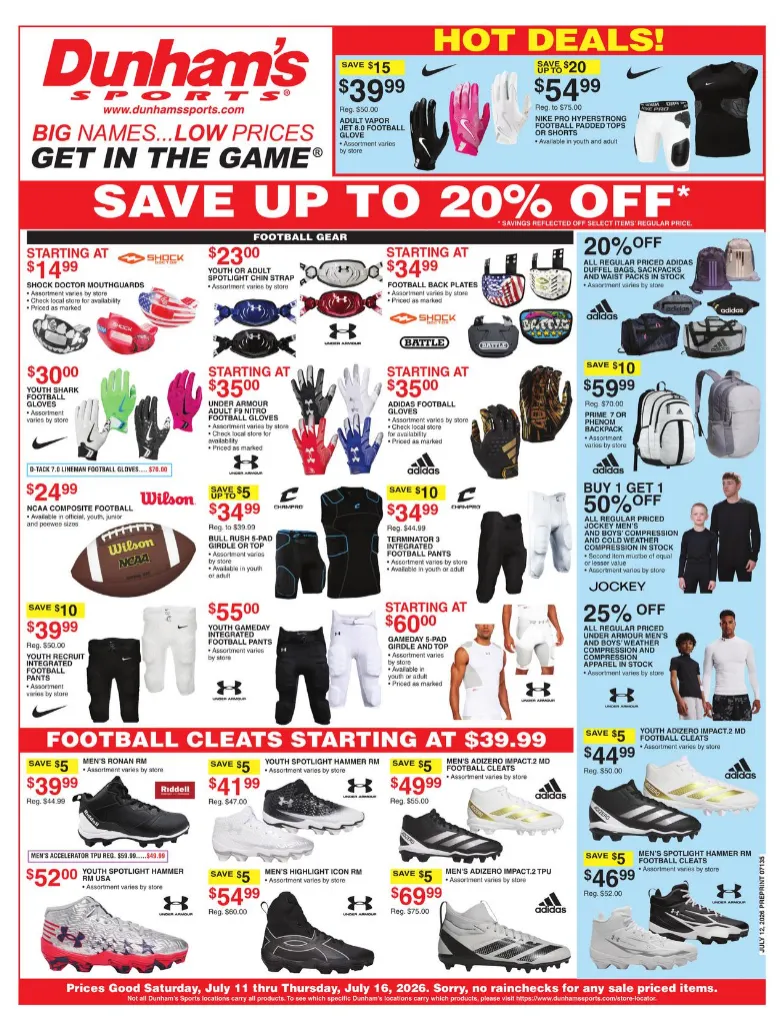 Weekly ad Dunham's Sports Sales from July 11 to July 16 2026 - Page