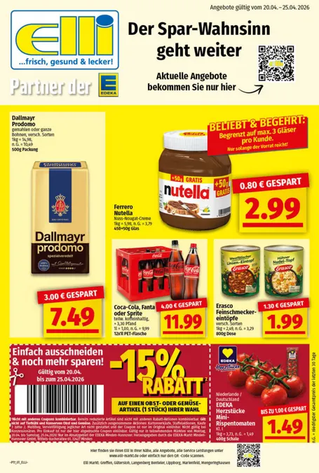 Elli Markt Angebote von 20. April bis 25. April 2026 - Prospekt seite 1
