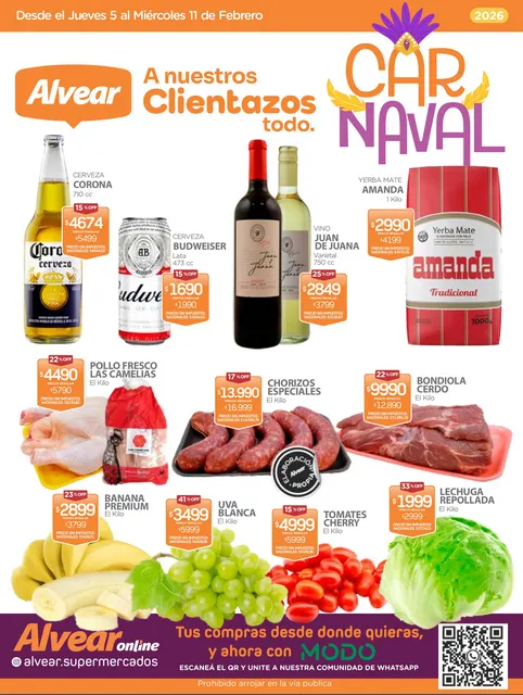 Ofertas de  Ofertas Super Alvear  5 de febrero al 11 de febrero 2026 - Página  del catálogo
