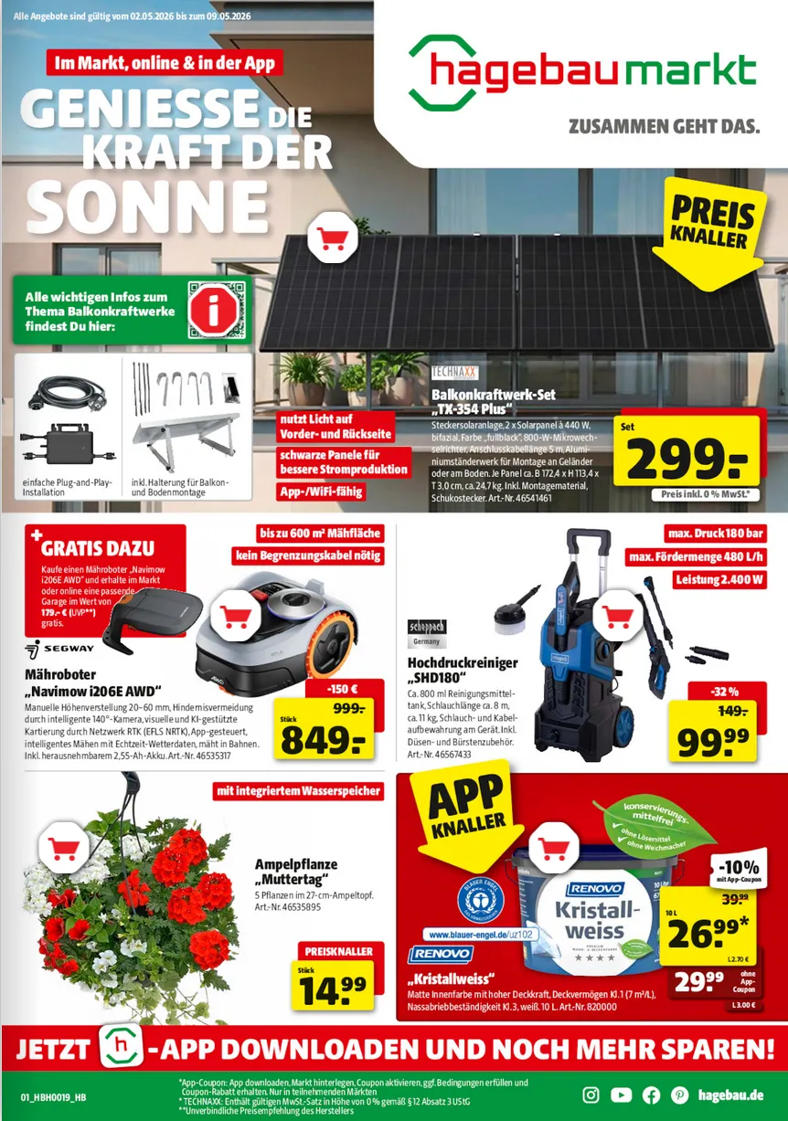 Hagebaumarkt Prospekte von 2. Mai bis 9. Mai 2026 - Prospekt seite 
