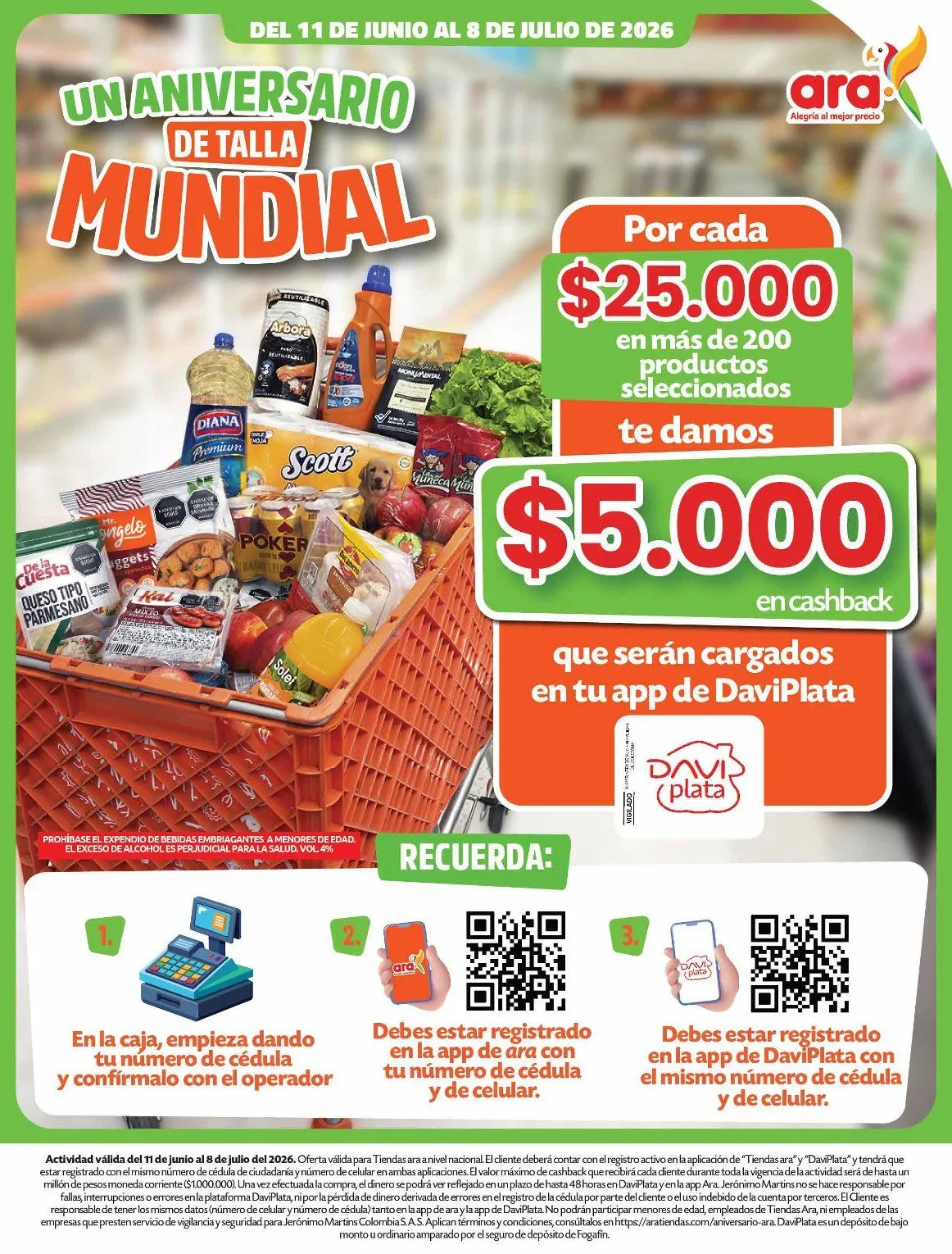 Catalogo de ofertas de Ara 11 de junio al 8 de julio 2026 - Pag