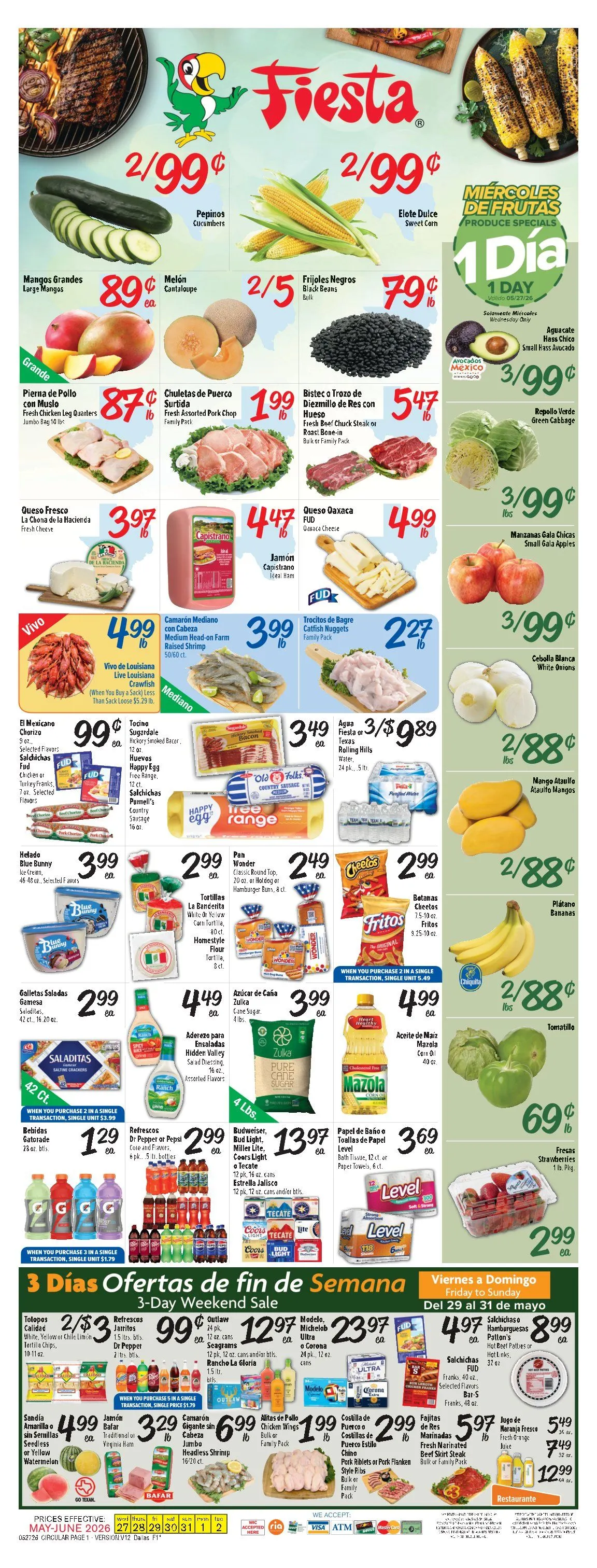 Weekly ad Fiesta Mart Sales from May 27 to June 2 2026 - Page