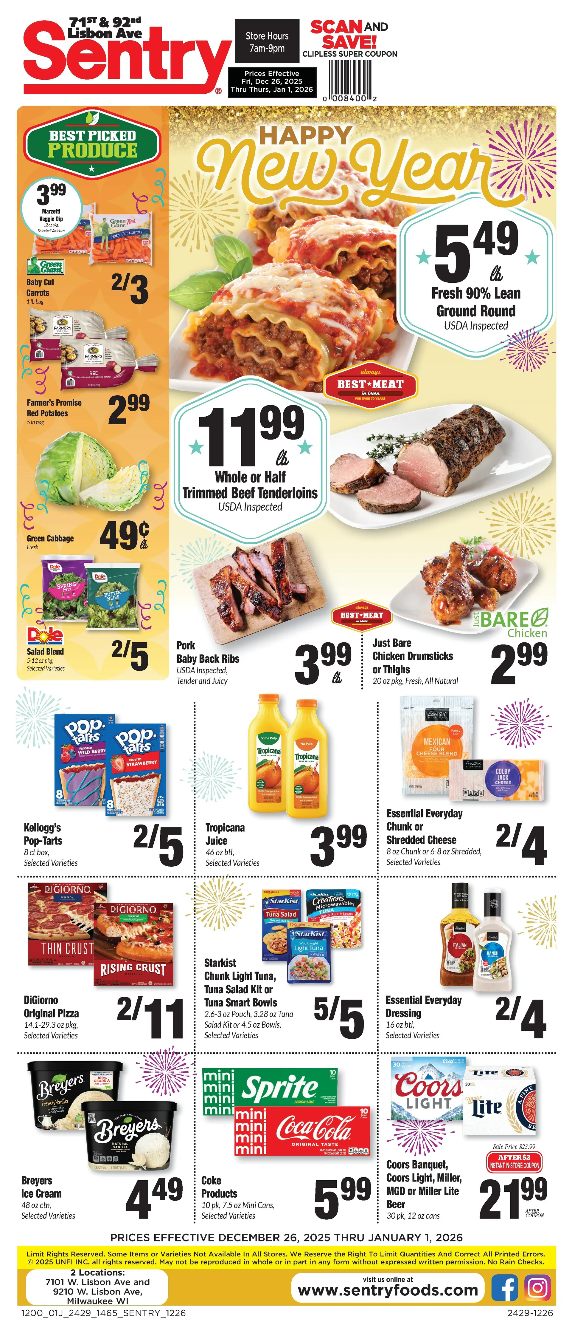 Weekly ad Sentry Foods Sales from December 26 to December 31 2025 - Page 1