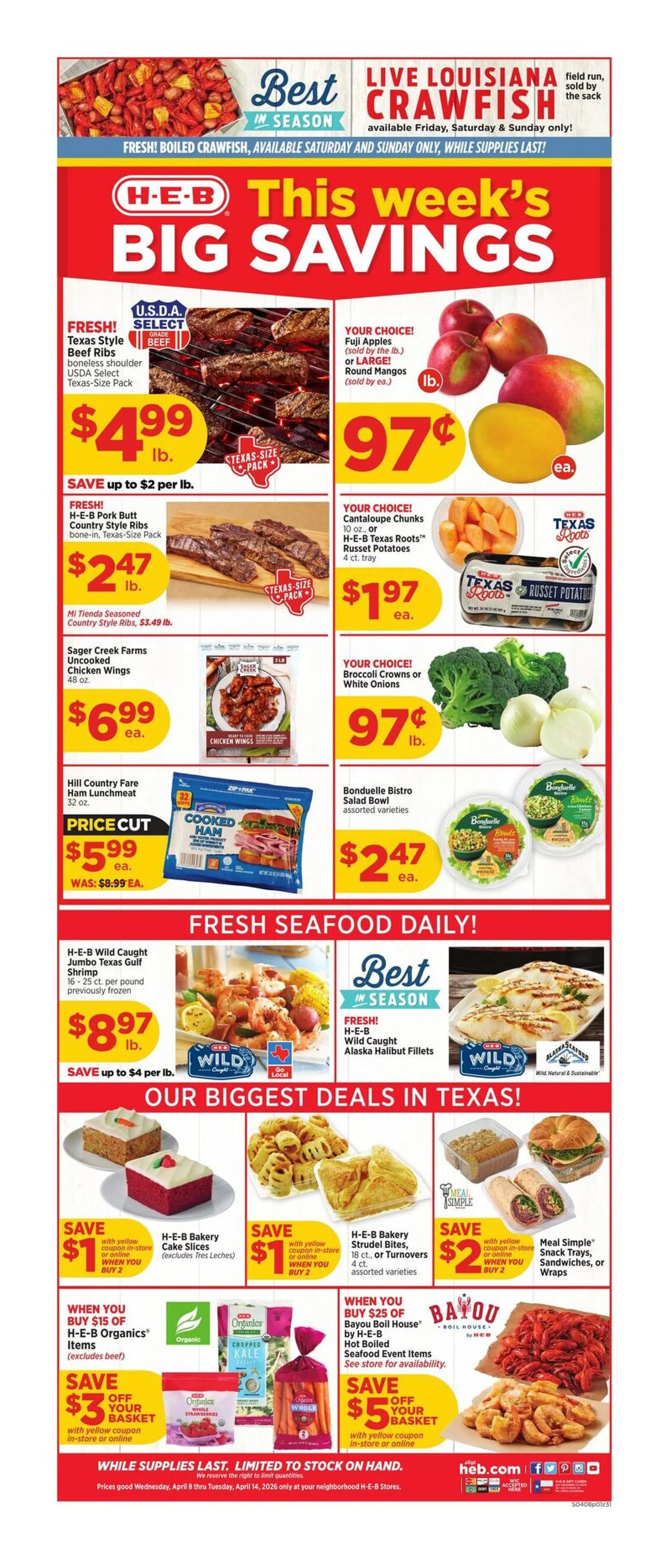 Weekly ad H-E-B Sales from April 8 to April 14 2026 - Page