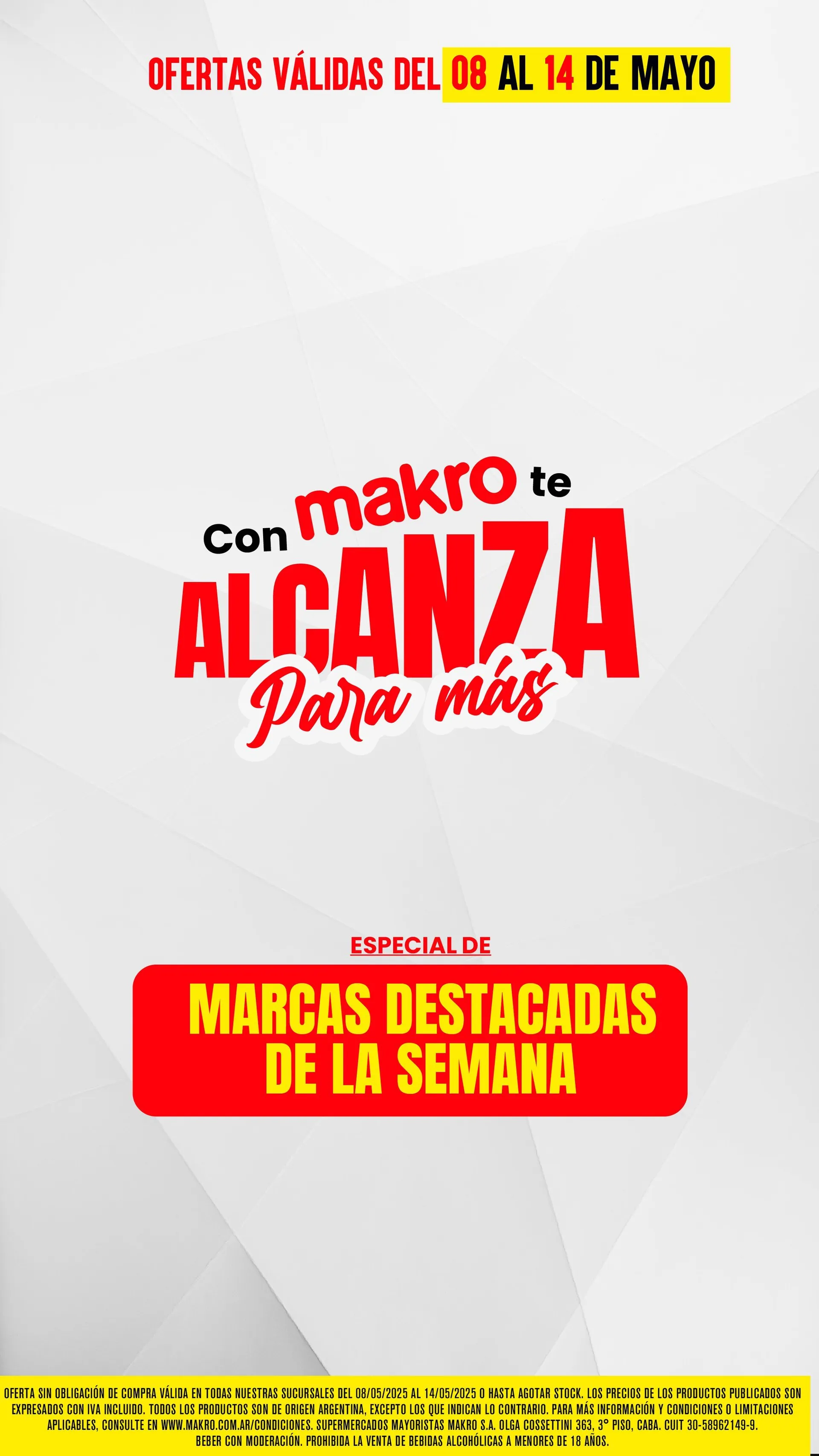 Ofertas de Ofertas Makro 8 de mayo al 14 de mayo 2025 - Página 1 del catálogo