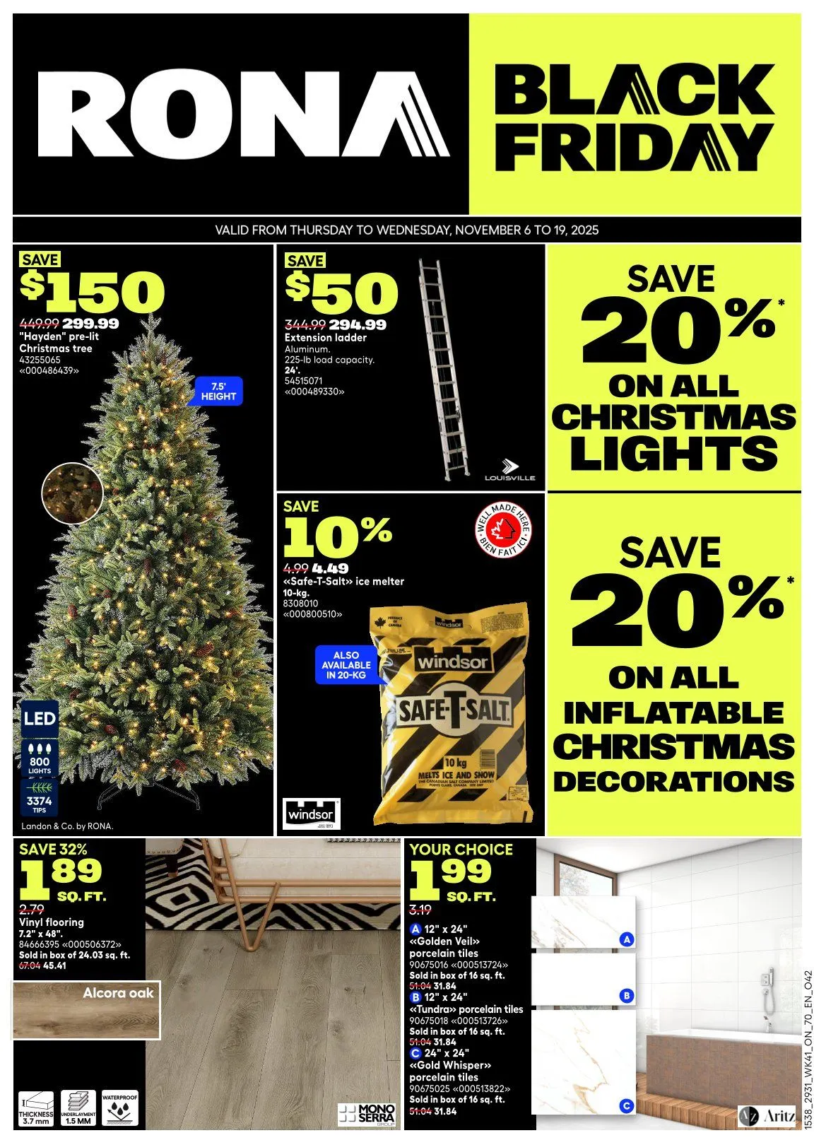 RONA Sales from November 6 to November 19 2025 - flyer page 1