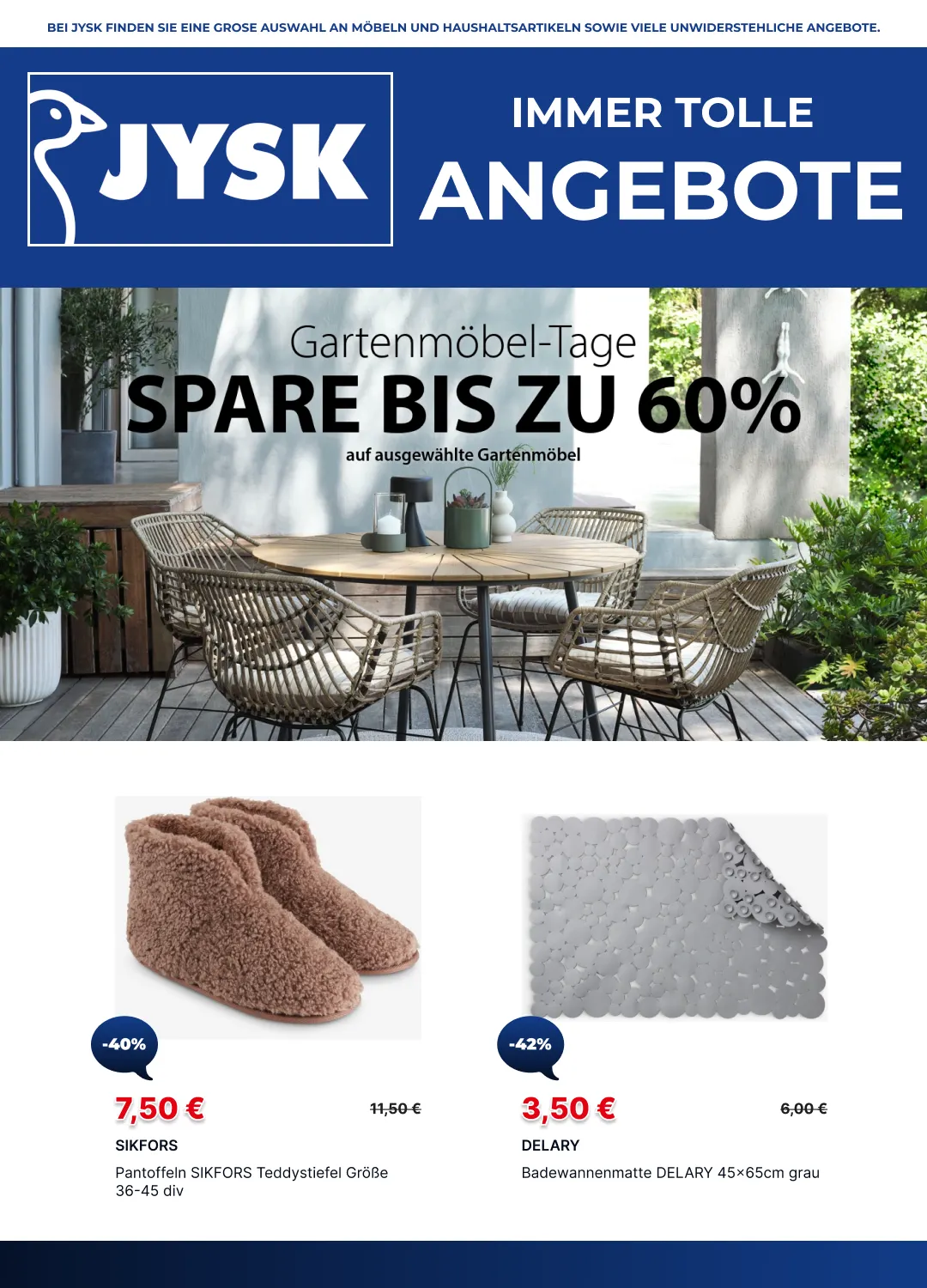 JYSK Angebote von 22. April bis 11. Mai 2026 - Prospekt seite 1