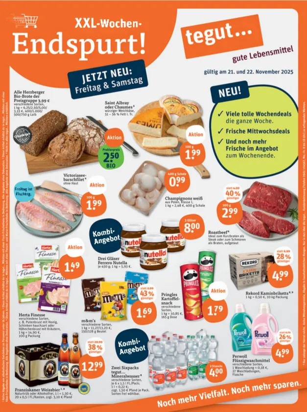 tegut... Angebote von 21. November bis 22. November 2025 - Prospekt seite 1
