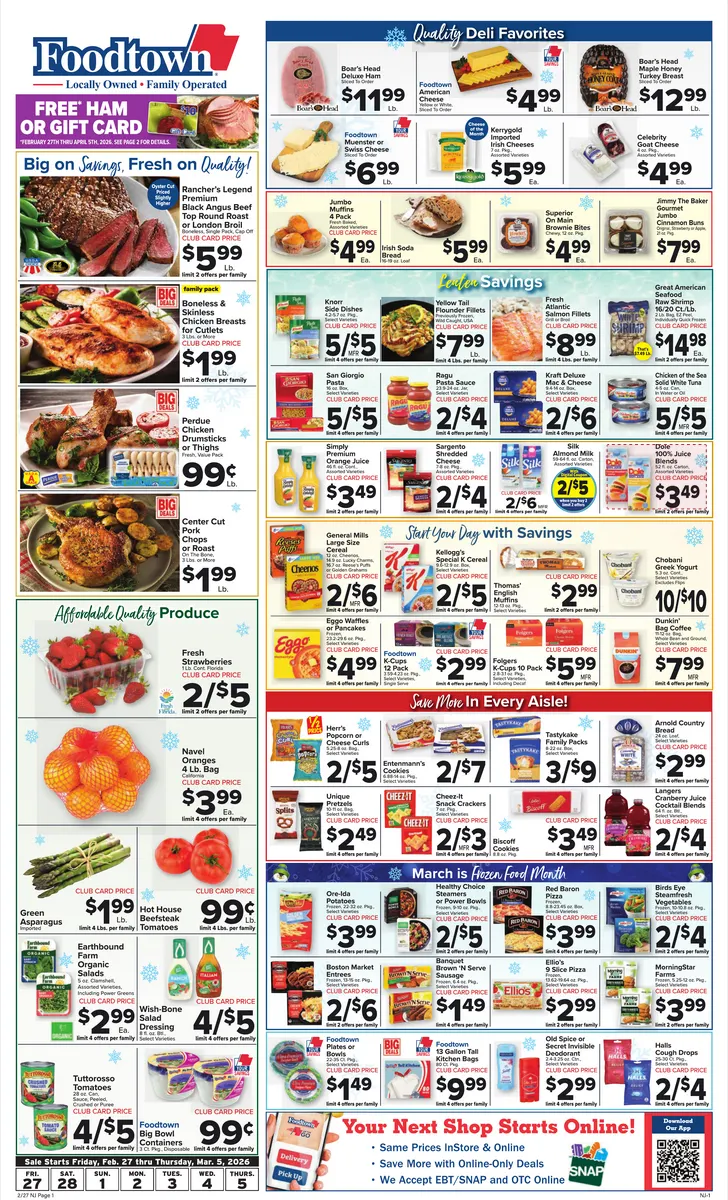 Weekly ad Foodtown Sales from February 27 to March 5 2026 - Page 1