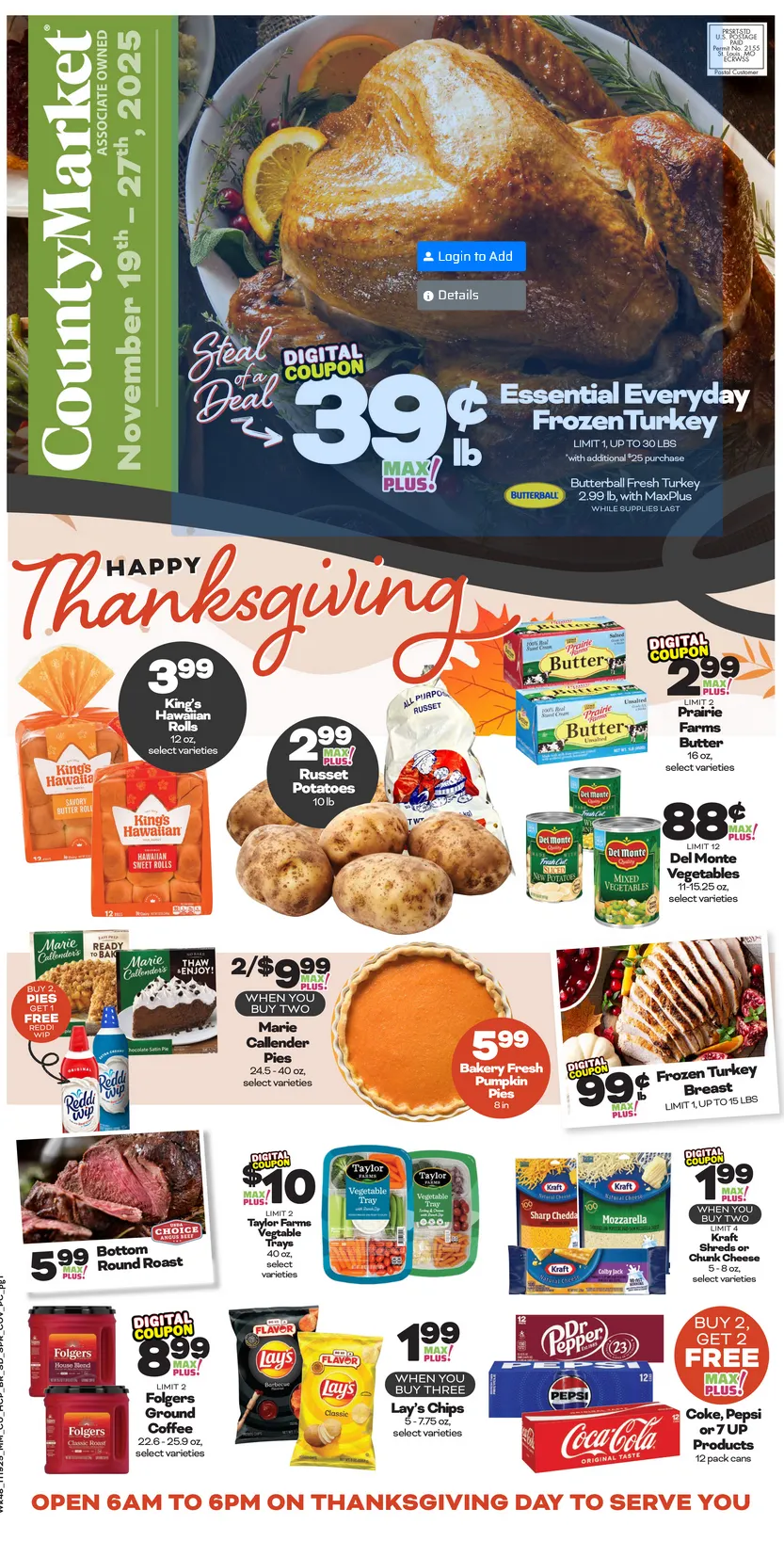 Weekly ad County Market Sales from November 20 to November 27 2025 - Page
