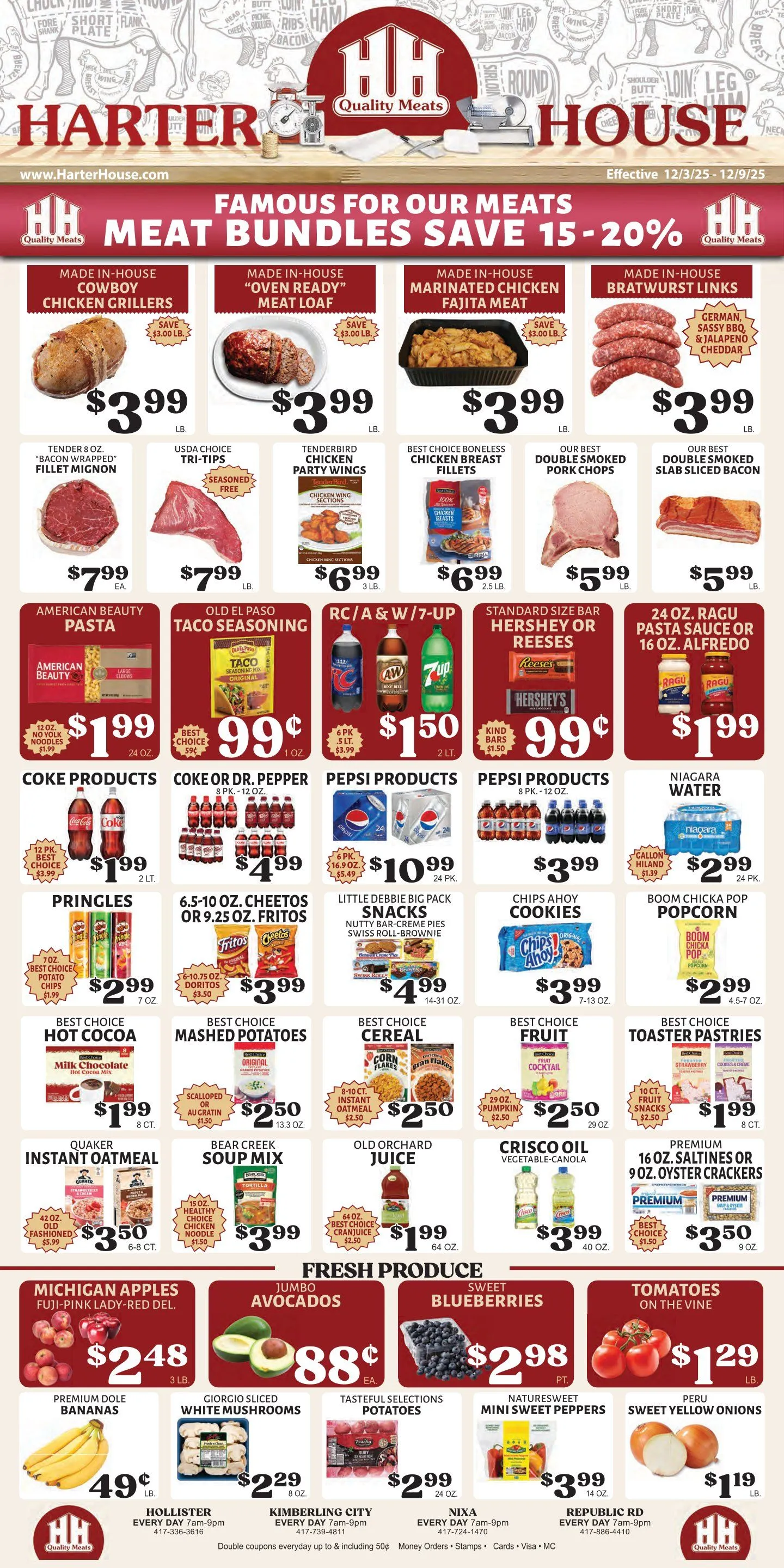 Weekly ad Harter House  Sales from December 3 to December 9 2025 - Page 1