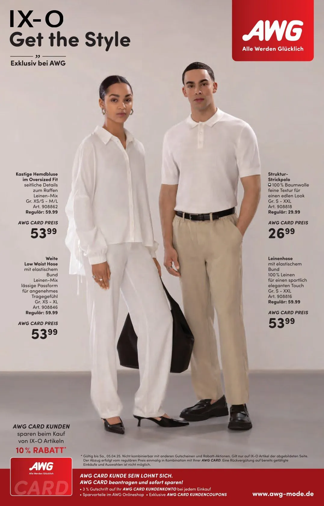 AWG Mode Angebote von 5. April bis 28. Mai 2025 - Prospekt seite
