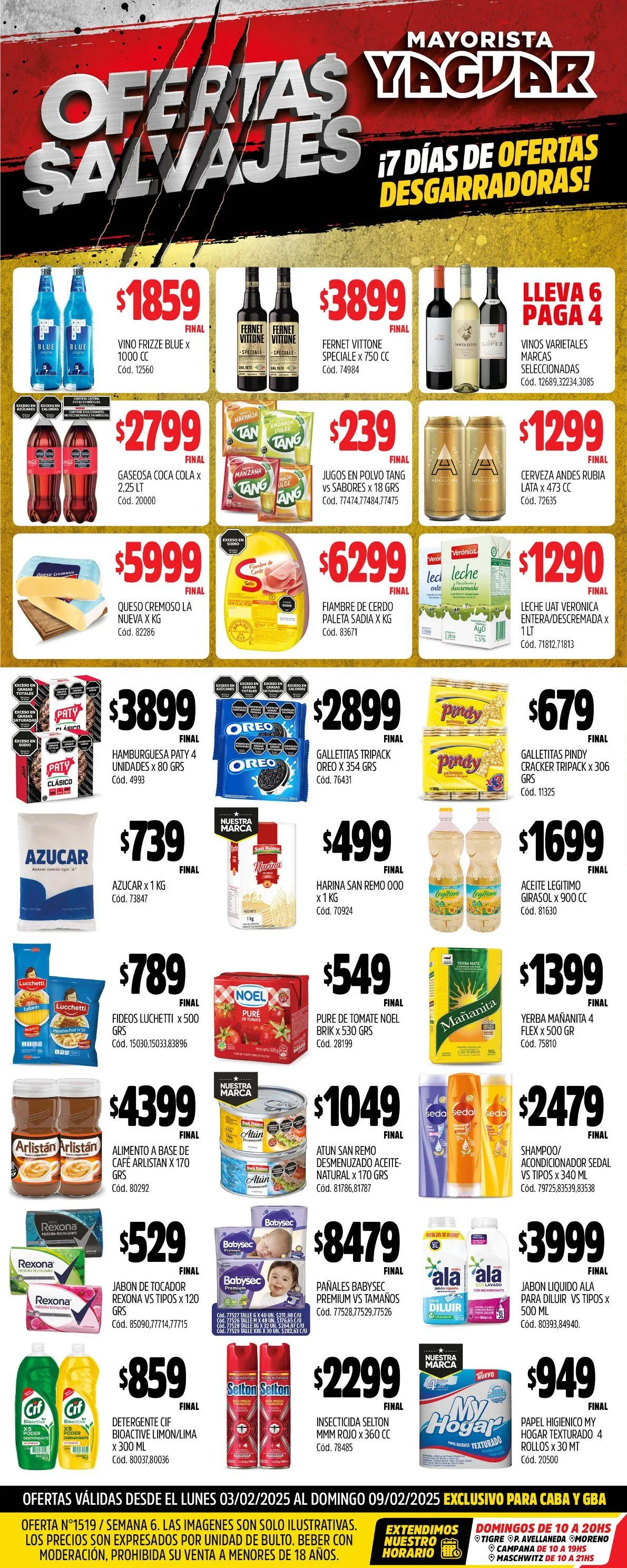 Ofertas de Yaguar Ofertas 3 de febrero al 9 de febrero 2025 - Página 1 del catálogo