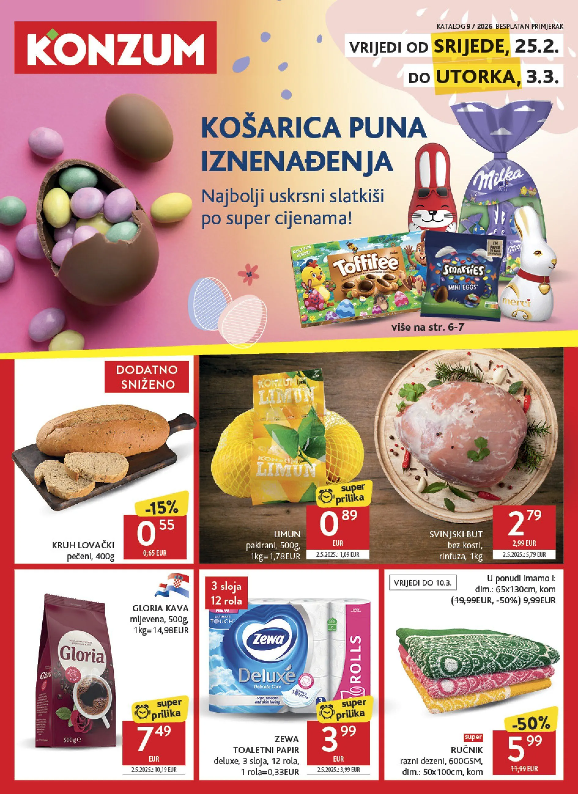 Katalog  Konzum od 25. veljače do 3. ožujka 2026. - Pregled Stranica 