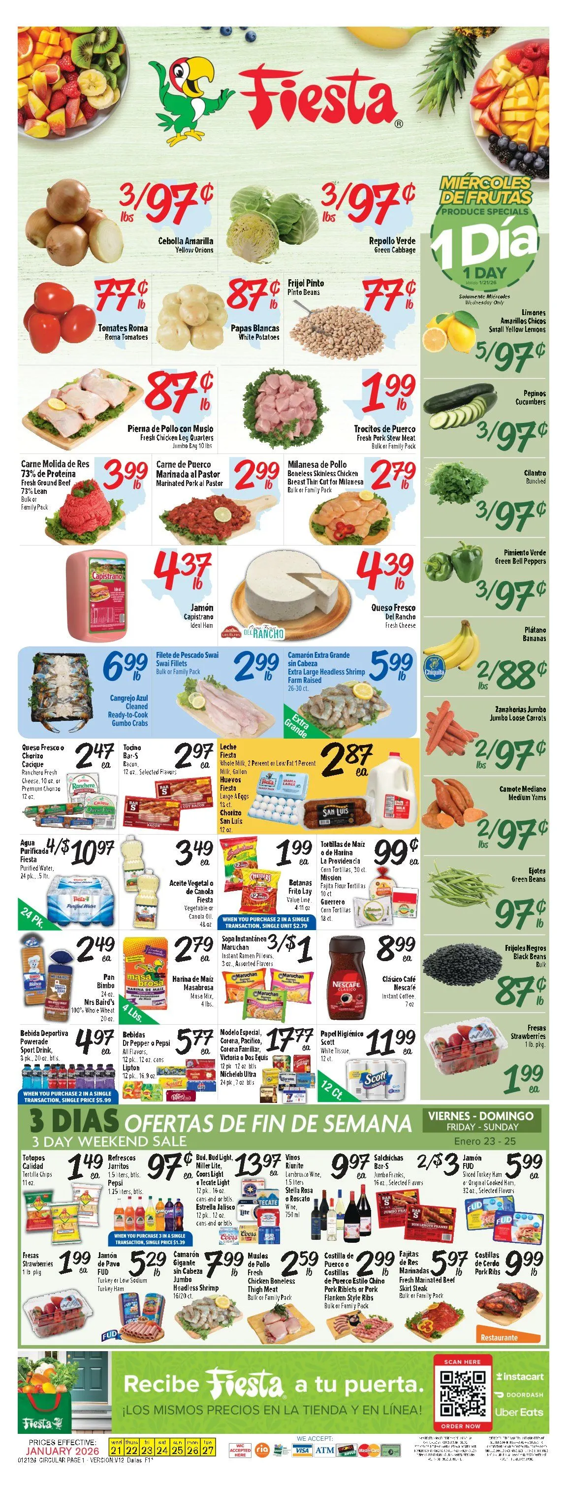 Weekly ad Fiesta Mart Sales from January 21 to January 27 2026 - Page 1