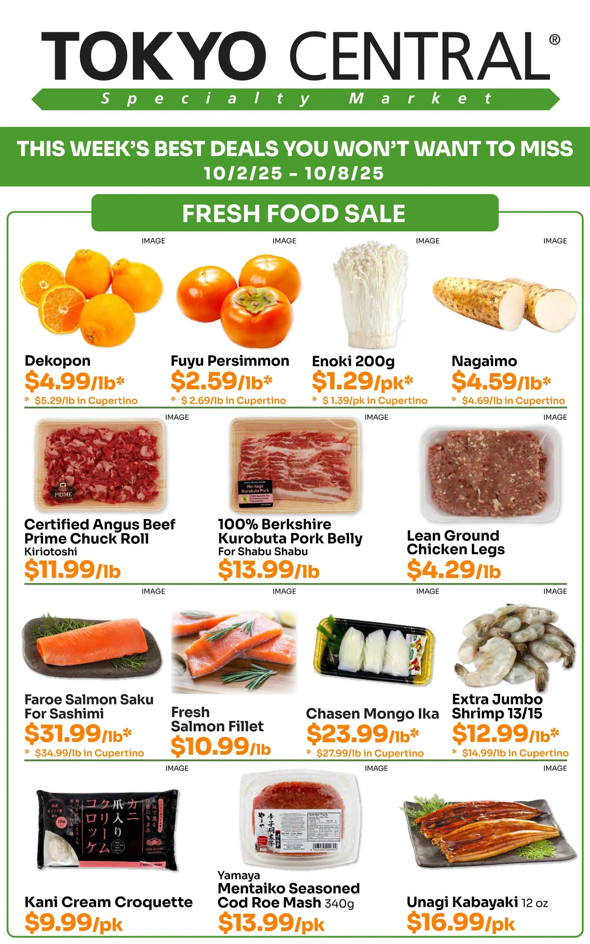 Weekly ad Tokyo Central Specialty Market Sales from October 2 to October 8 2025 - Page 1