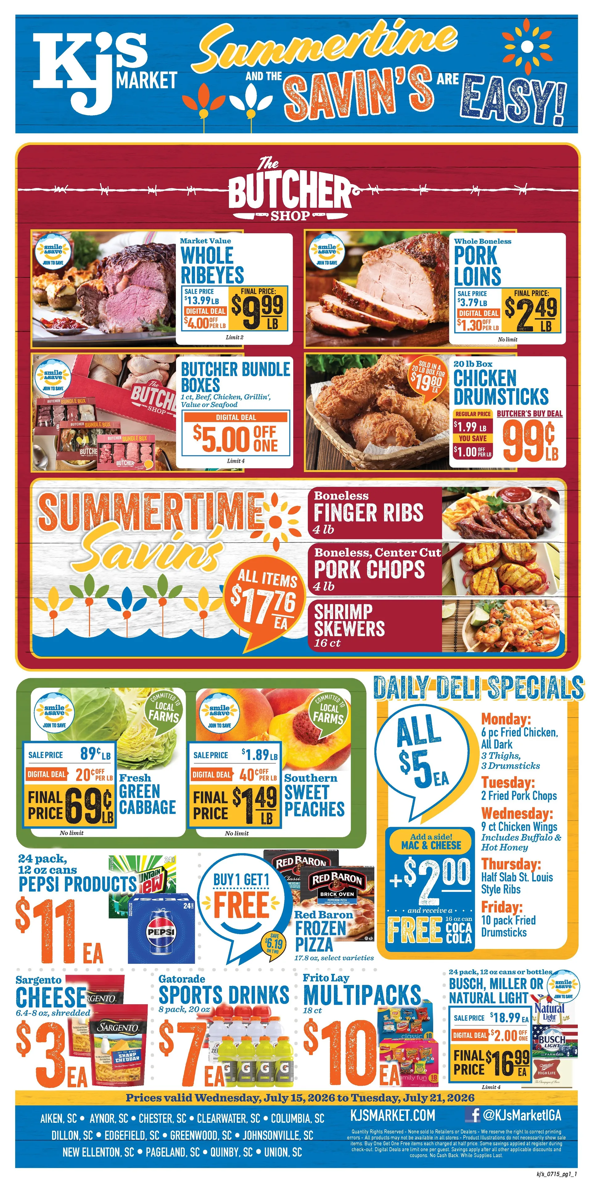 Weekly ad KJ´s Market  Sales from July 15 to July 21 2026 - Page 