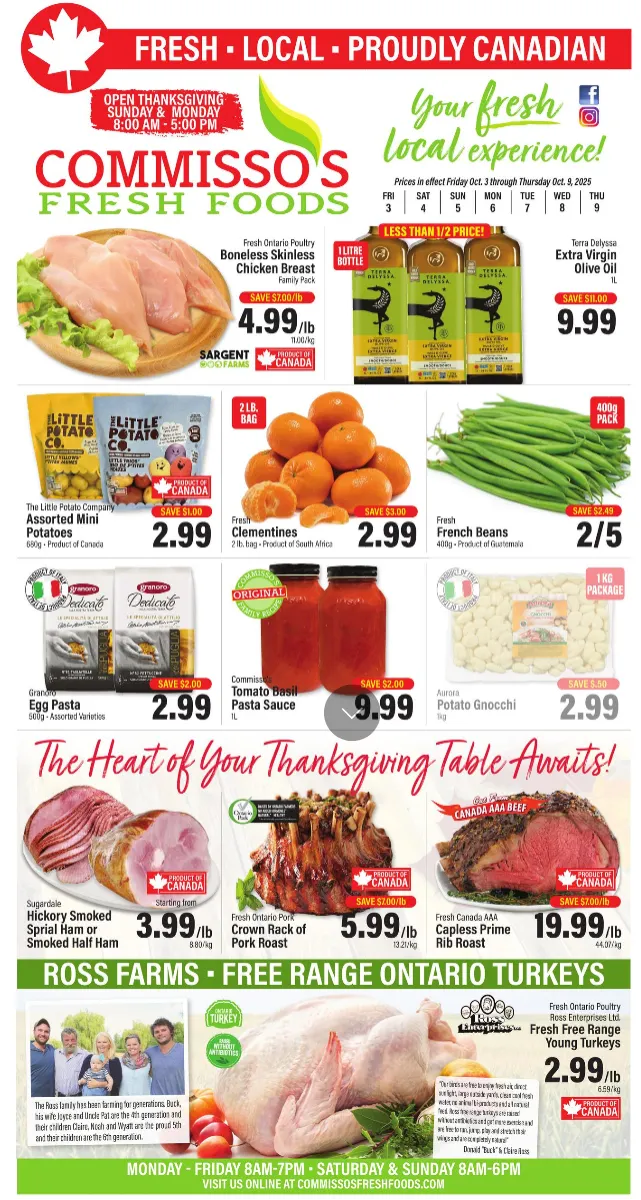 Commisso's Fresh Foods Sales from October 3 to October 8 2025 - flyer page 1