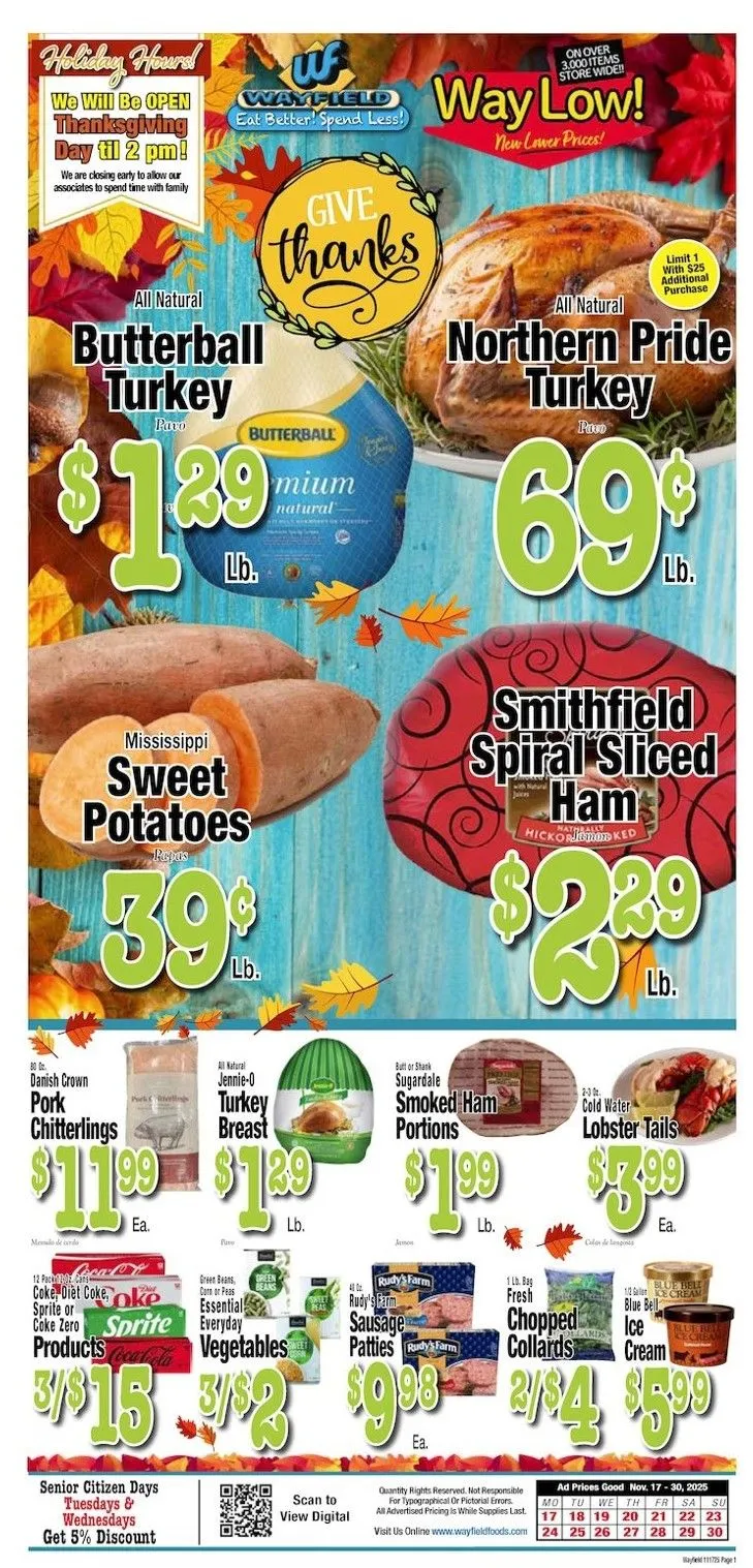 Weekly ad Wayfield Sales from November 17 to November 30 2025 - Page 1