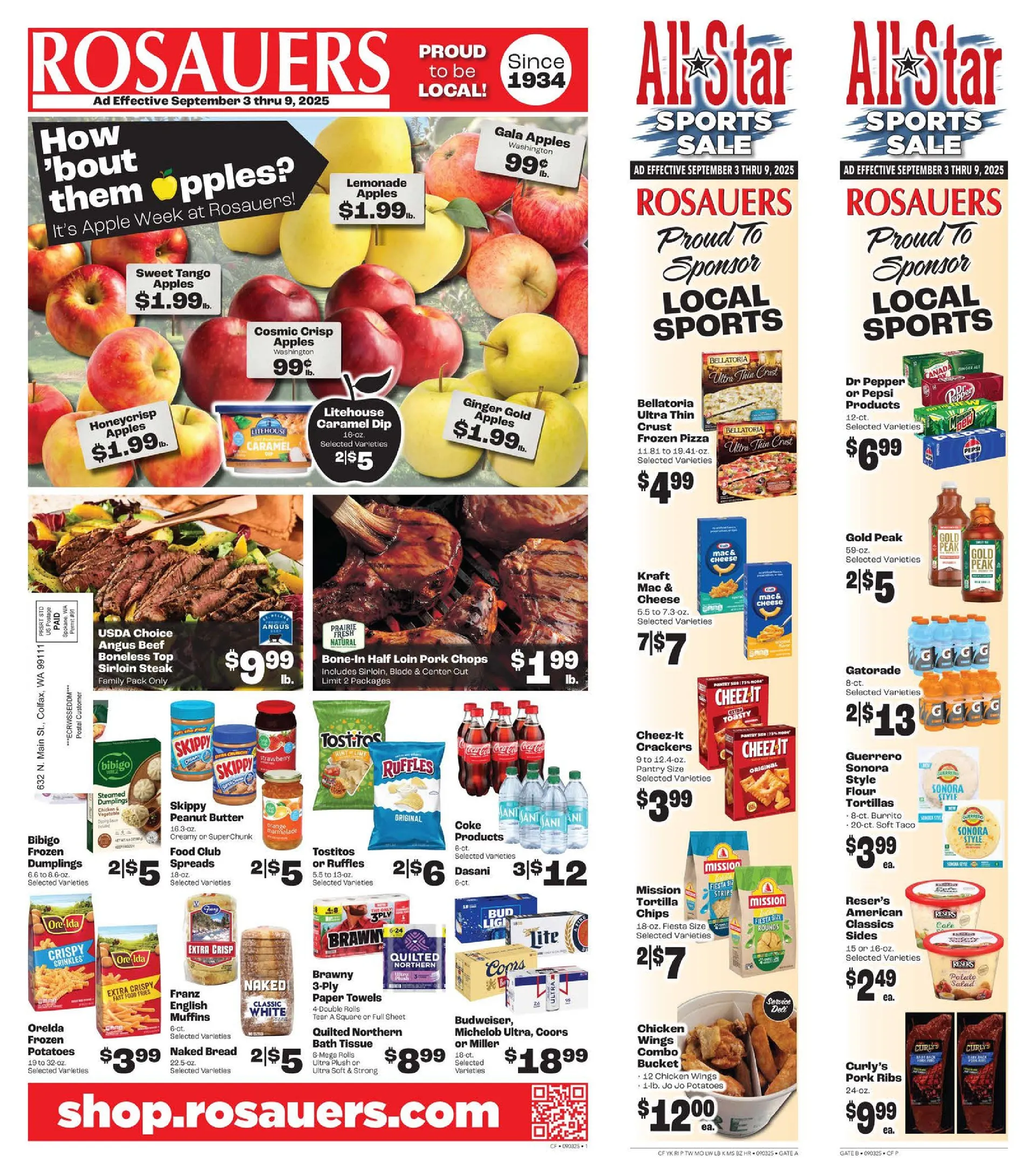 Weekly ad Rosauers Sales from September 3 to September 9 2025 - Page 1