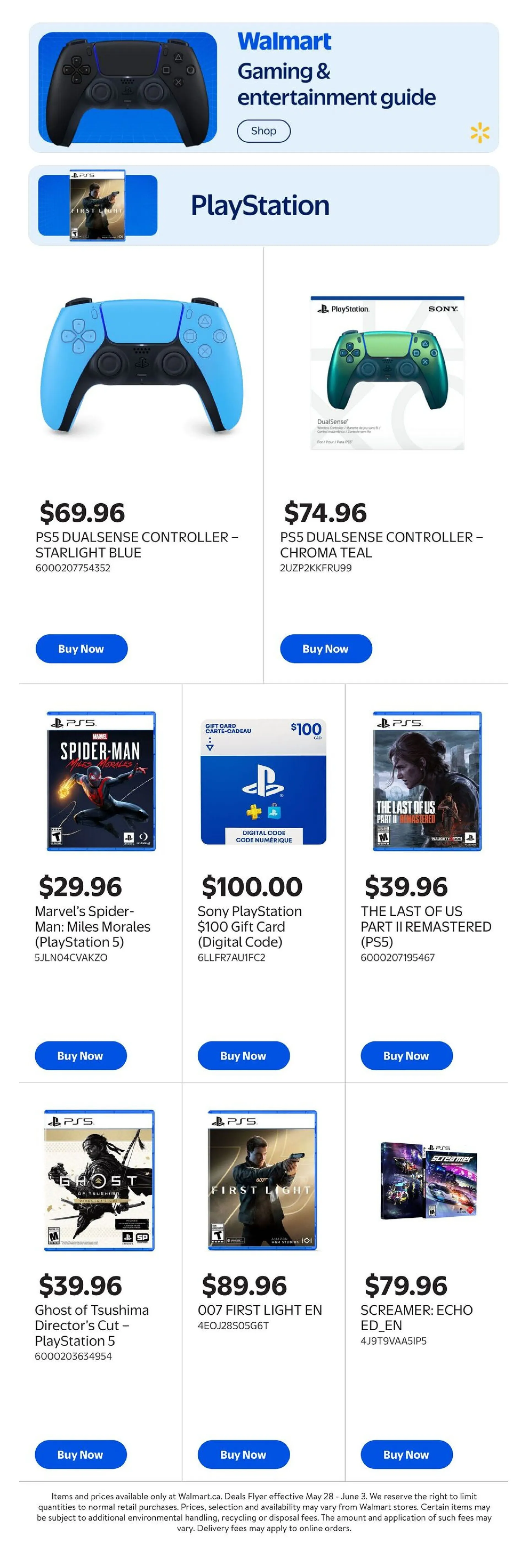 Walmart Sales - May 28 June 3 2026