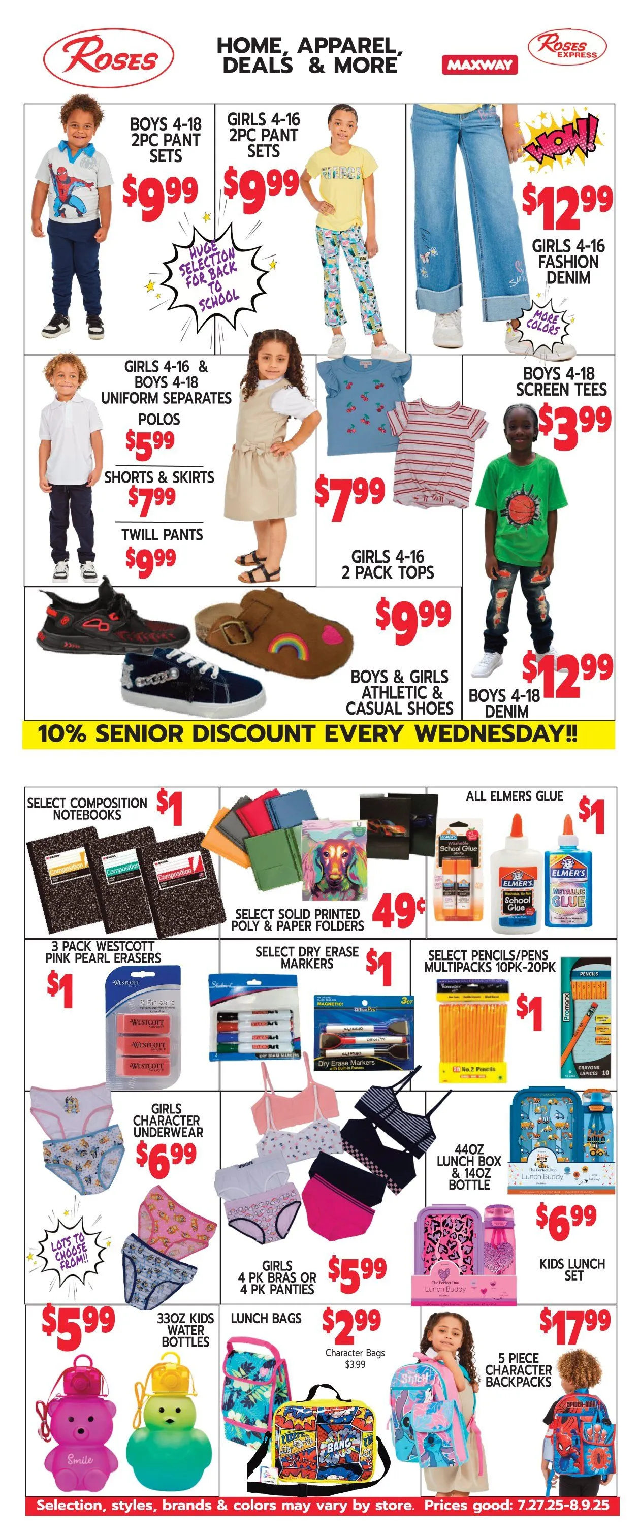 Weekly ad Roses Discount Store Sales from August 5 to August 14 2025 - Page 