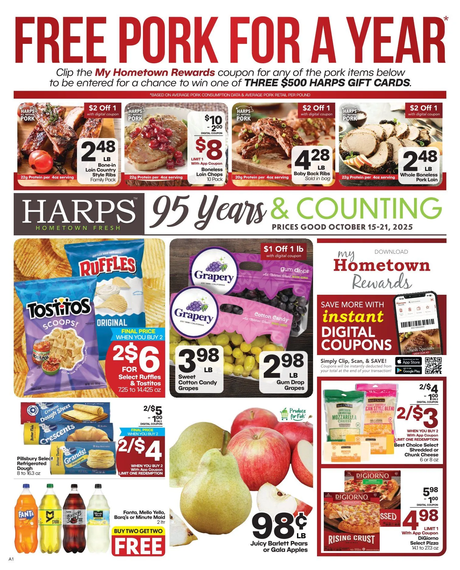 Weekly promotion HARPS Foods Sales spanning from October 15 to October 21 2025 - Page  for Catalogue 365
