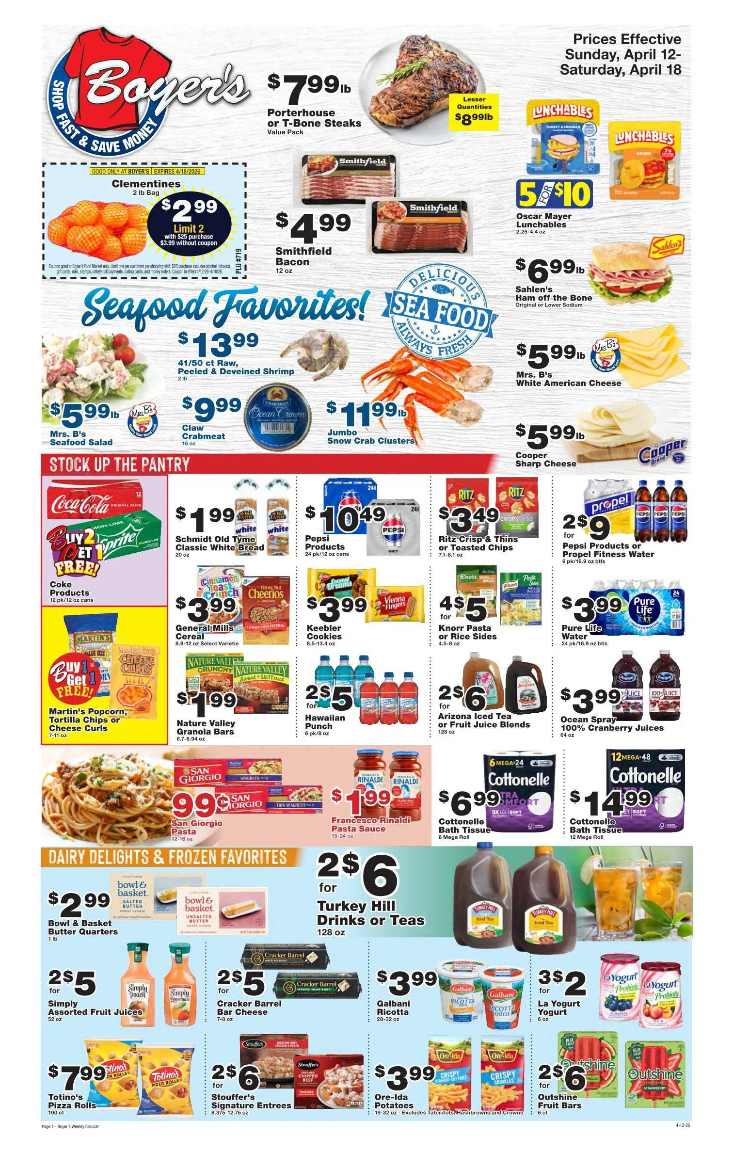 Weekly ad Boyer's Food Market weekly ads from April 12 to April 18 2026 - Page 1