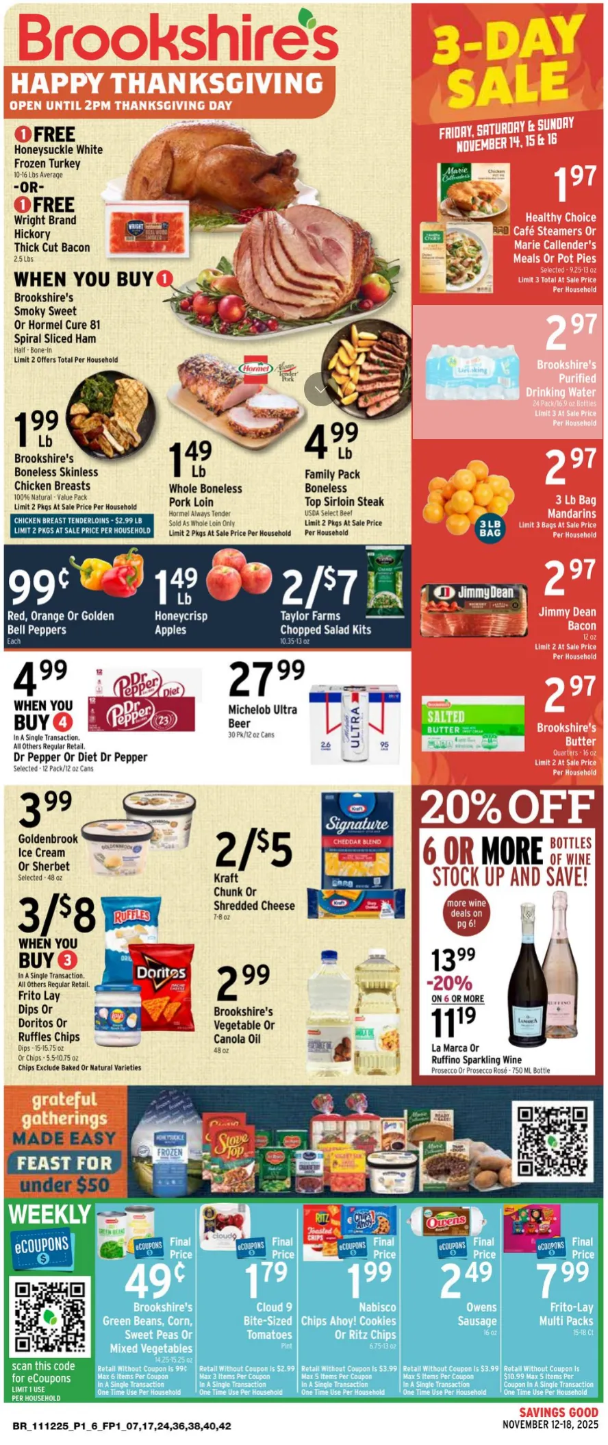 Weekly ad Brookshires Sales from November 12 to November 18 2025 - Page 1
