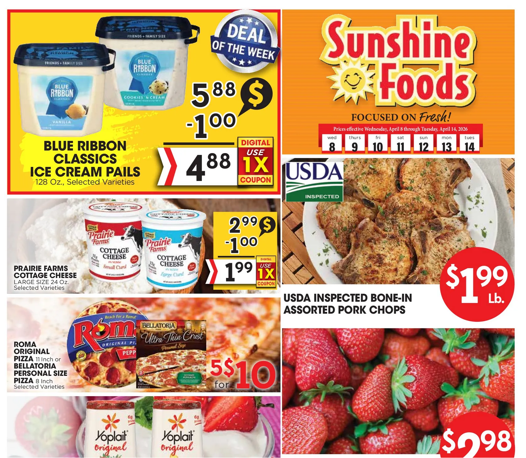 Weekly ad Sunshine Foods Sales from April 8 to April 14 2026 - Page 1