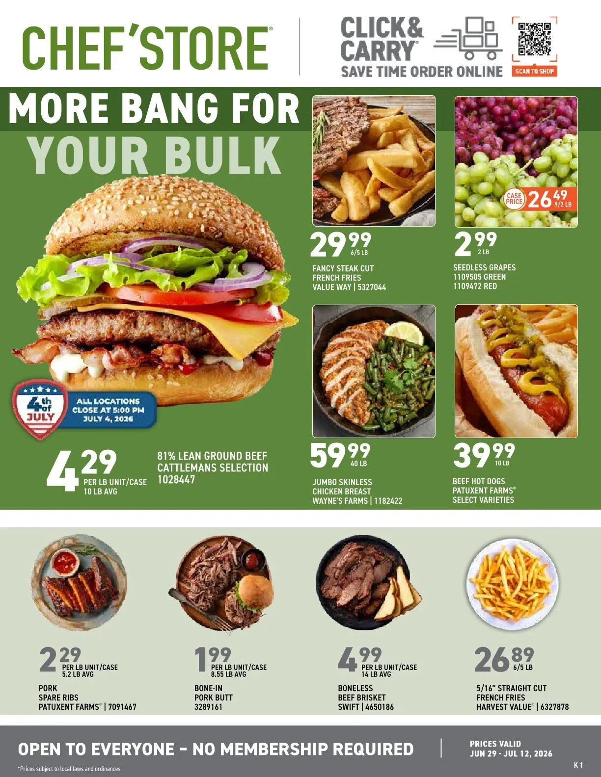 Weekly ad  US Foods Chef's Store Sales from June 29 to July 12 2026 - Page 1