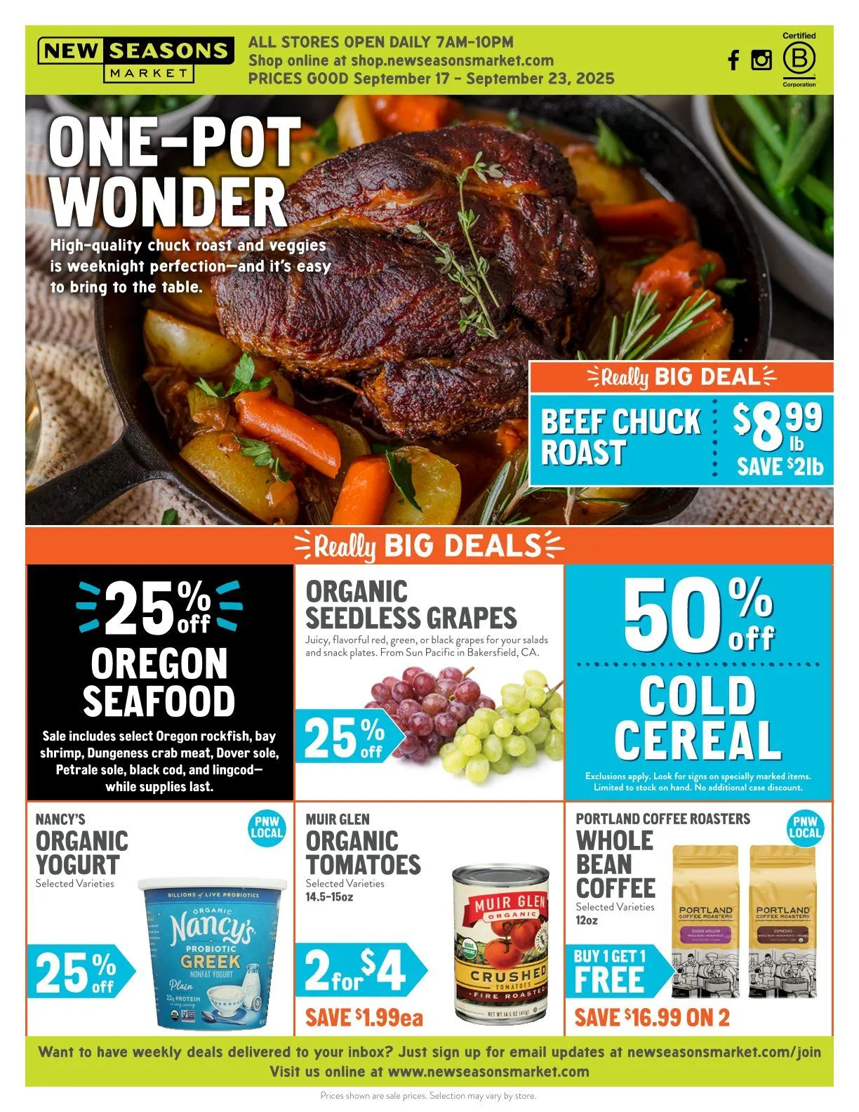 Weekly ad New Seasons Market Sales from September 17 to September 23 2025 - Page 1