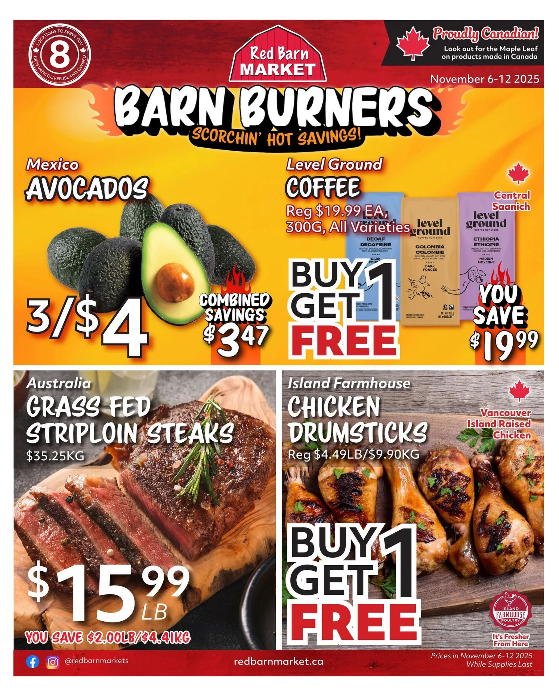 Red Barn Market Sales from November 6 to November 12 2025 - flyer page 1