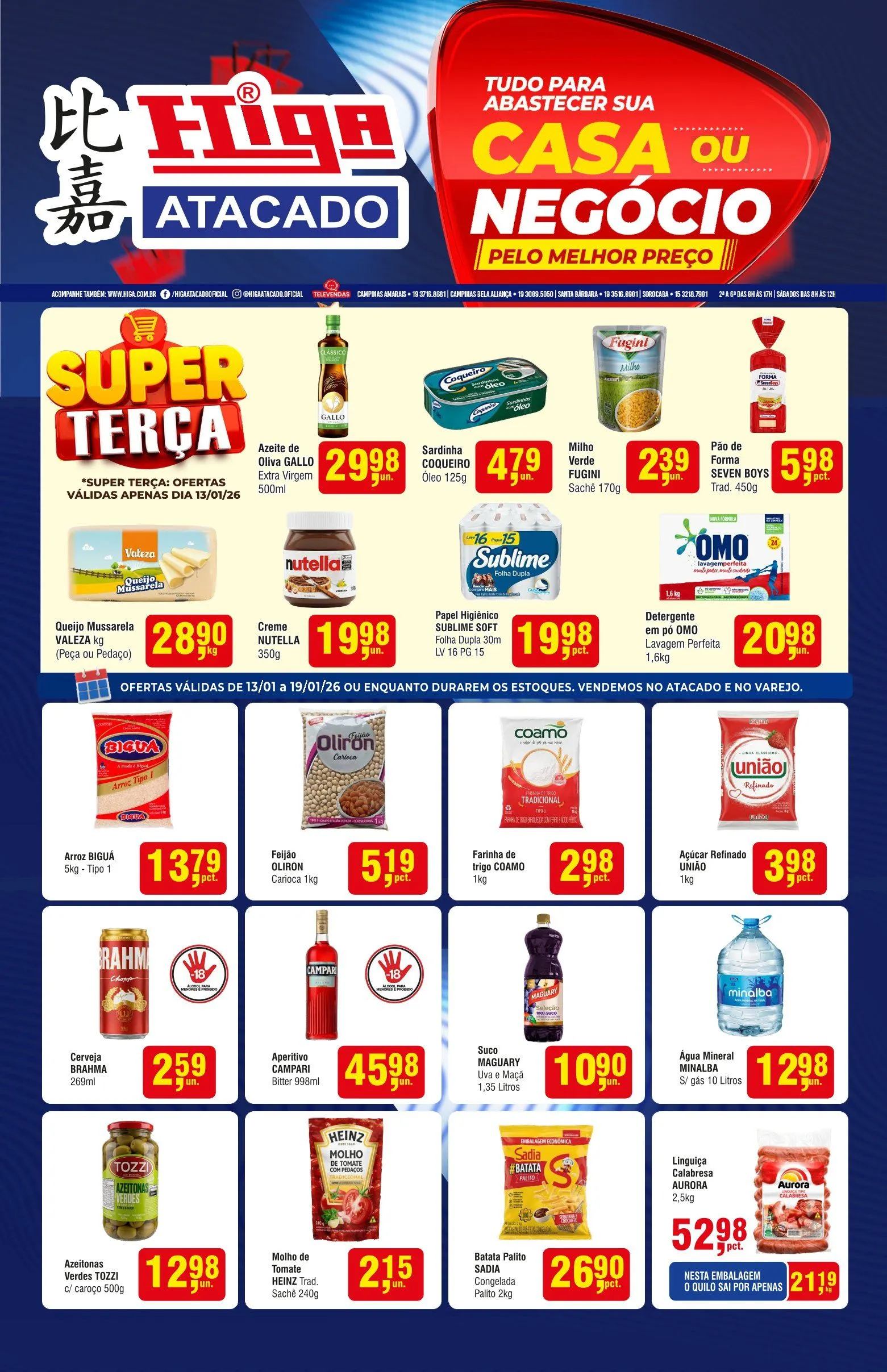 Encarte de Folhetos Higa Atacado 13 de janeiro até 19 de janeiro 2026 - Pagina 1