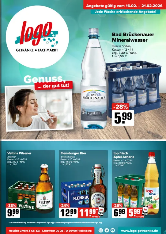 Logo Getränkemarkt Prospekte  von 16. Februar bis 21. Februar 2026 - Prospekt seite 