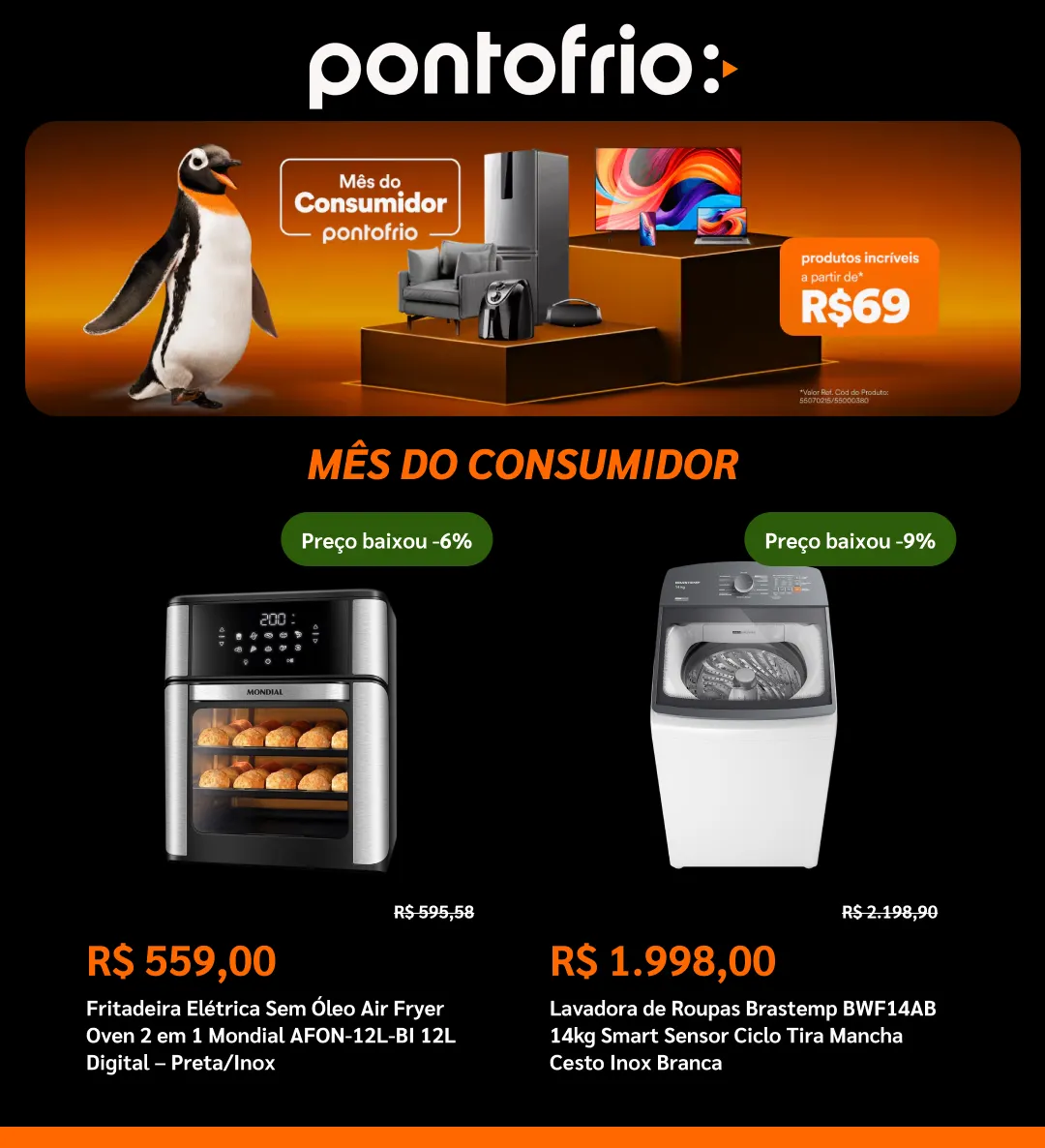 Encarte de Ponto Frio 25 de março até 10 de abril 2026 - Pagina