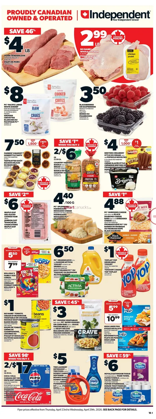 Independent Sales from April 23 to April 29 2026 - flyer page 1