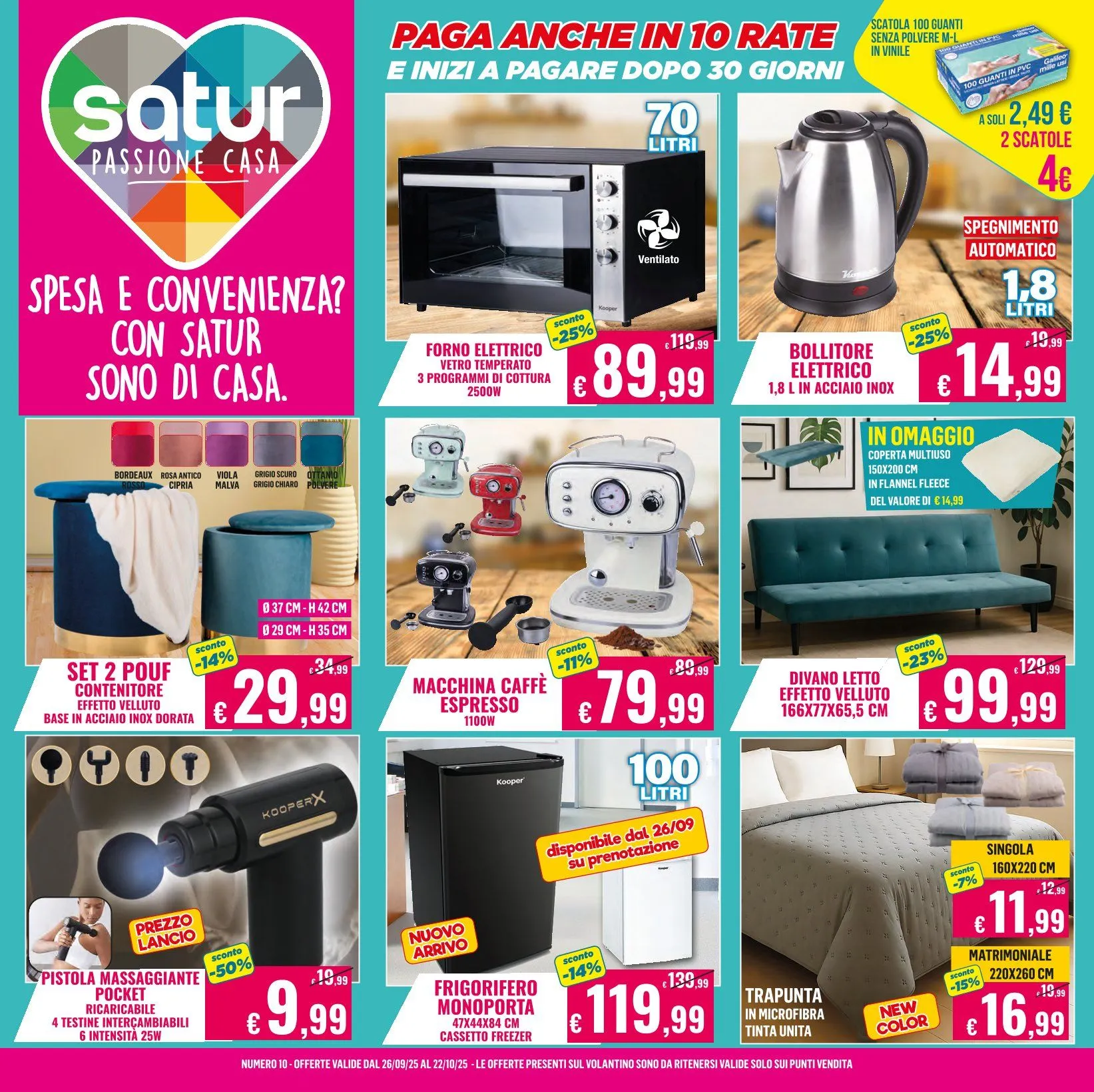  Satur Volantino da 26 settembre a 22 ottobre di 2025 - Pagina del volantino 1