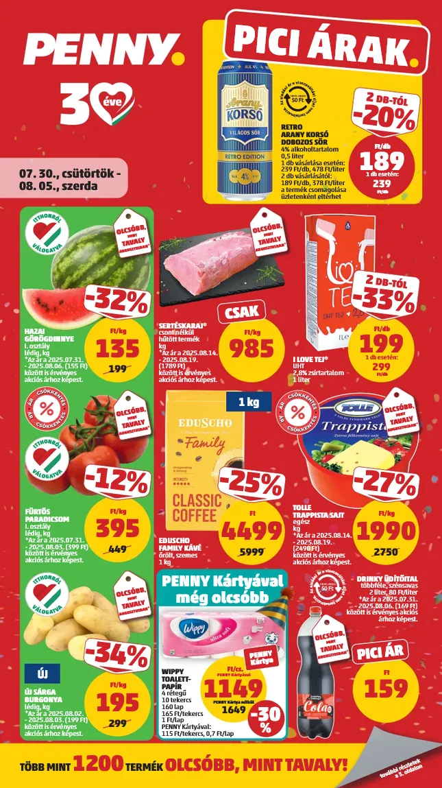 Katalógus Penny Market július 30.-tól augusztus 5.-ig 2026. - Oldal 1